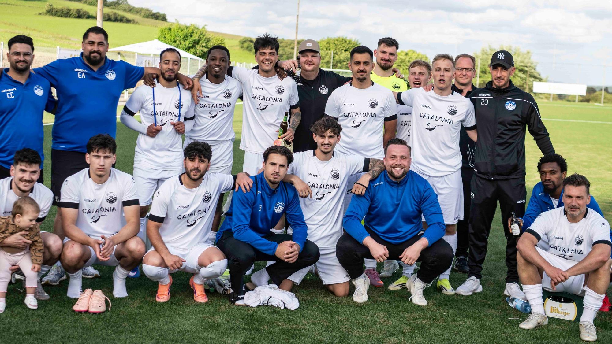 Ein Foto des SV Bessenich, aufgenommen nach der Pokalniederlage gegen Zülpich.