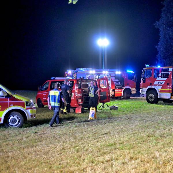 Die Feuerwehr bei einem Einsatz in Marienheide