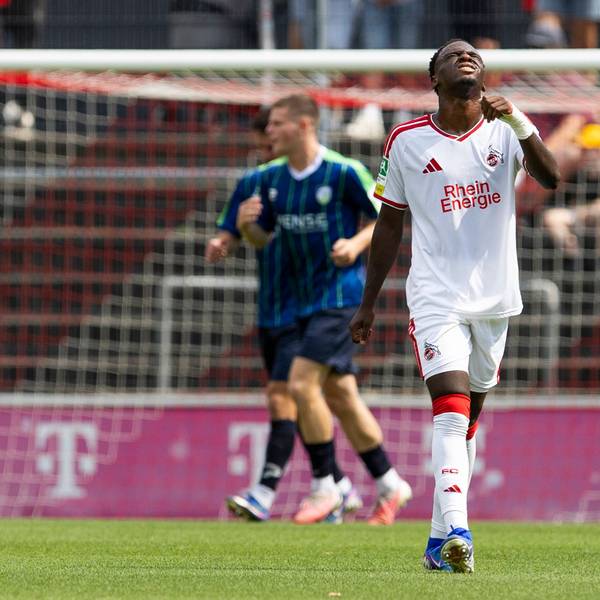 Regionalliga West: 1. FC Köln U21, U 21 - FC Gütersloh, 16.08.2026 Safyan Toure 1. FC Köln U21, 19 hadert. Regionalliga West, 1. FC Köln U21 - FC Gütersloh, 3. Spieltag, am 16.08.2026, Franz-Kremer-Stadion, Köln *** Regionalliga West: 1. FC Köln U21 vs. FC Gütersloh, August 16, 2026 Safyan Toure, 1. FC Köln U21, 19, is struggling in the Regionalliga West, 1 FC Cologne U21 vs. FC Gütersloh, Matchday 3, on August 16, 2026, Franz Kremer Stadium, Cologne Copyright: xBEAUTIFULxSPORTS/Meuselx