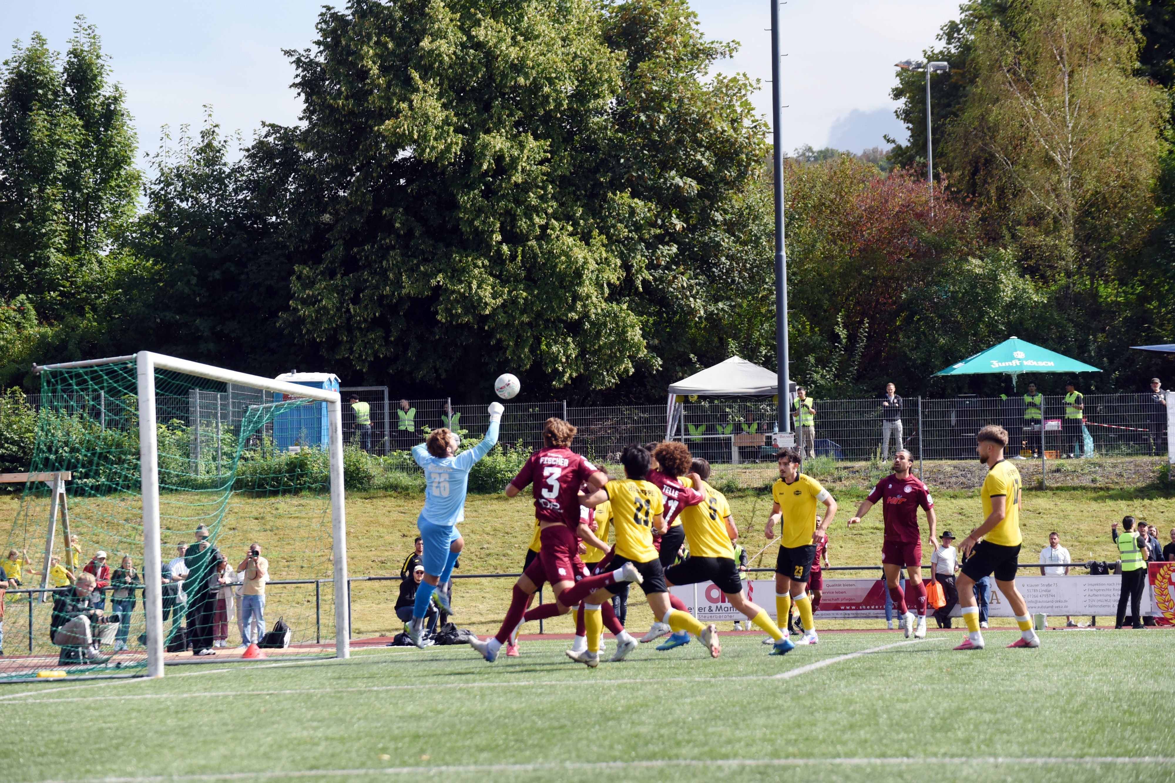 Szene aus einem Fußballspiel