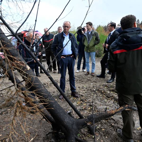 Bundeskanzler Friedrich Merz am 22. August in Hürtgenwald