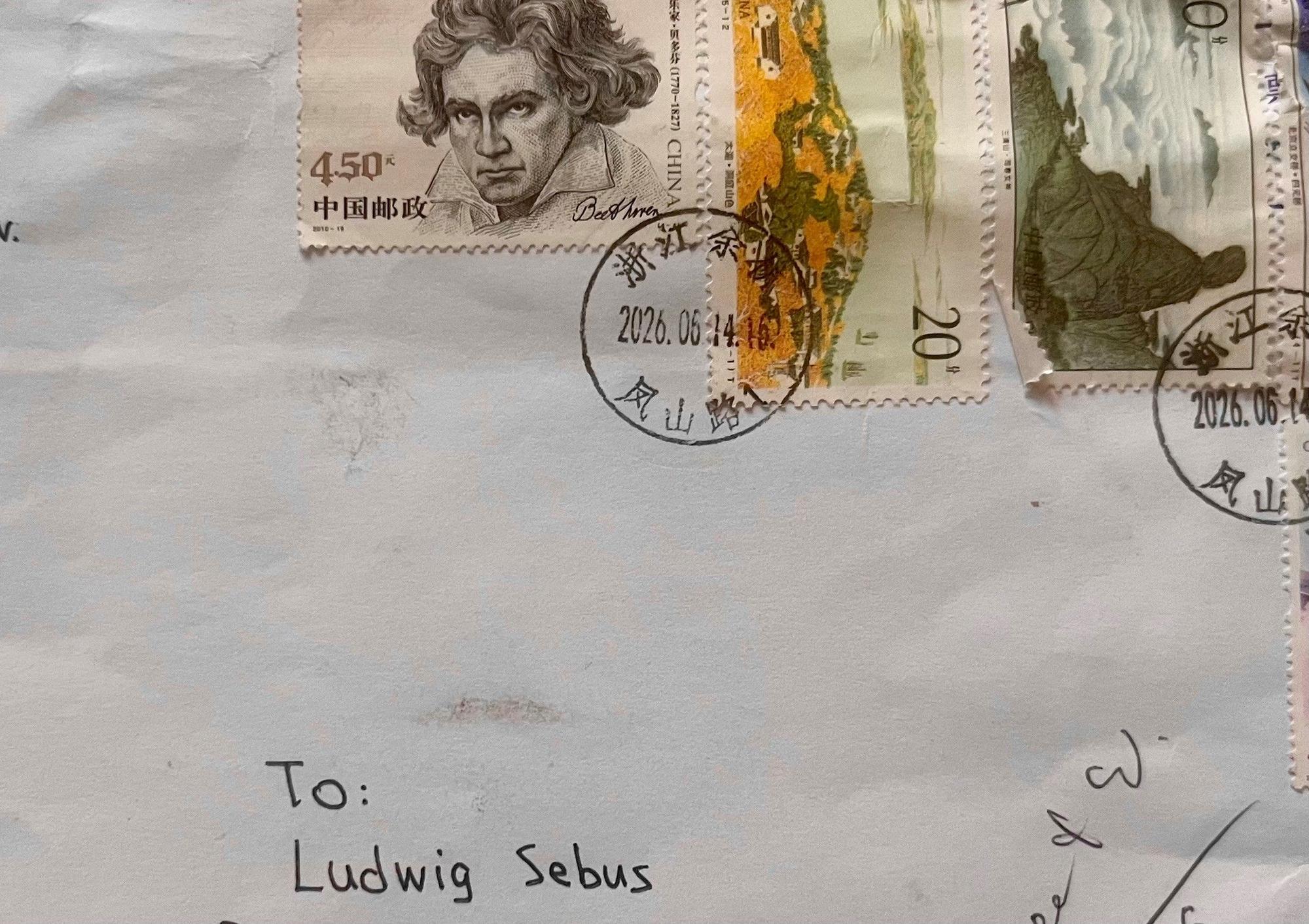 Der Poststempel des Briefs stammt vom 14. Juni.