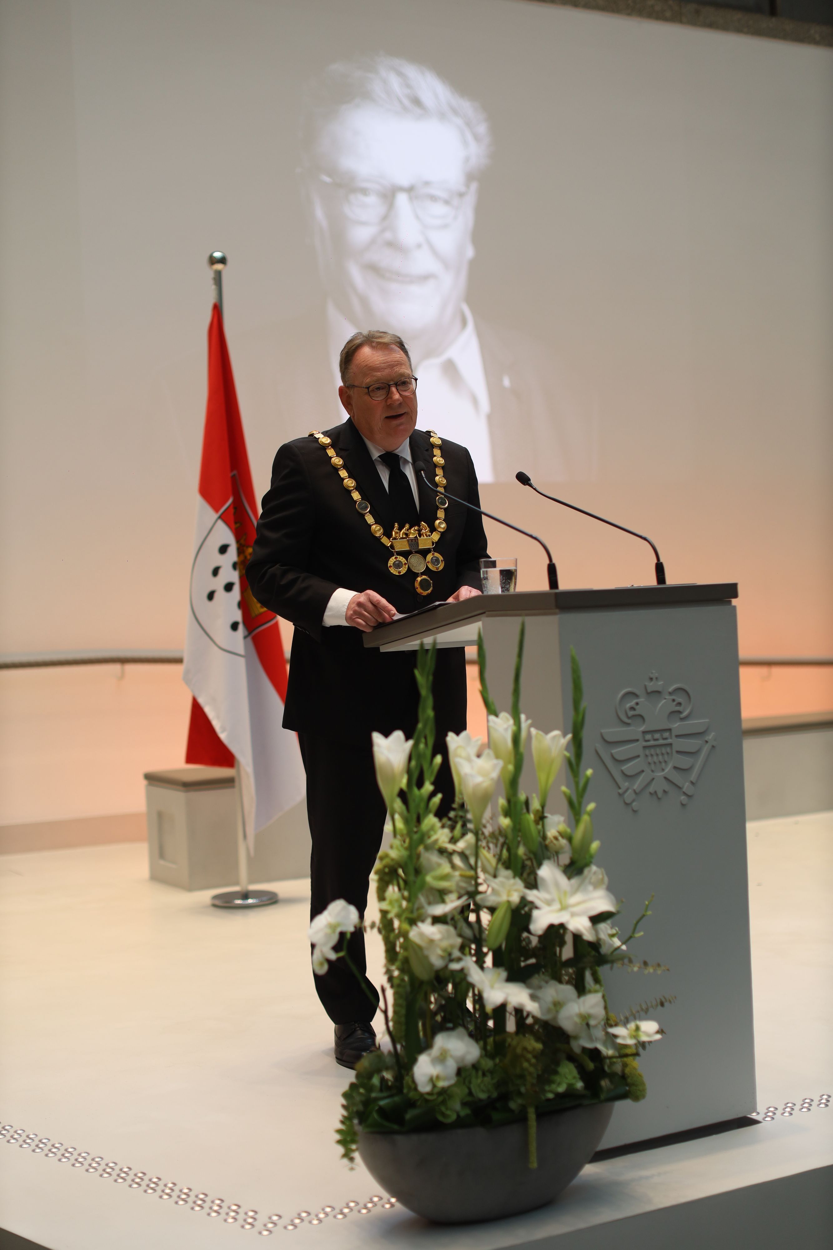 Oberbürgermeister Torsten Burmester hielt die Trauerrede im Historischen Rathaus.