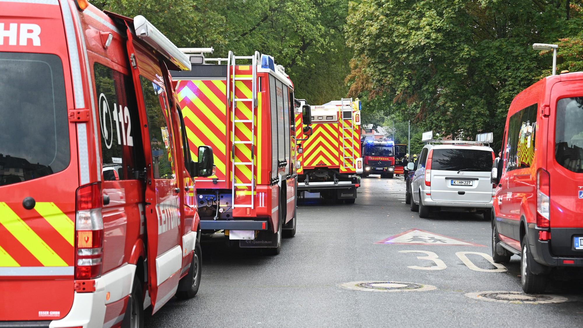 An der Dresdener Straße im Bergheimer Stadtteil Kenten war im Keller eines Mehrfamilienhauses ein Feuer ausgebrochen.