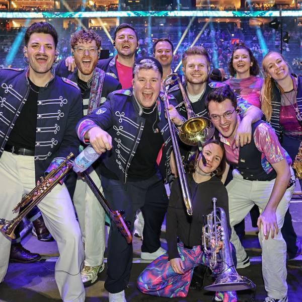 Die Band Druckluft vor ihrem Auftritt.