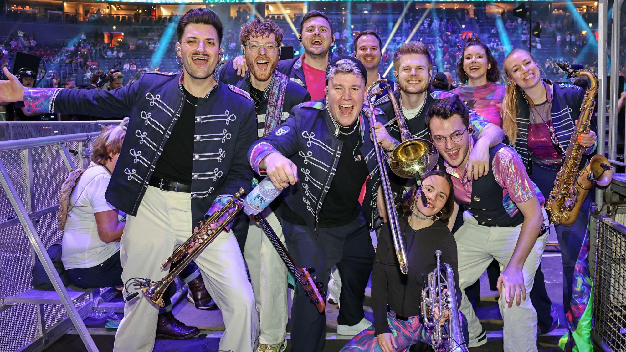 Die Band Druckluft vor ihrem Auftritt.