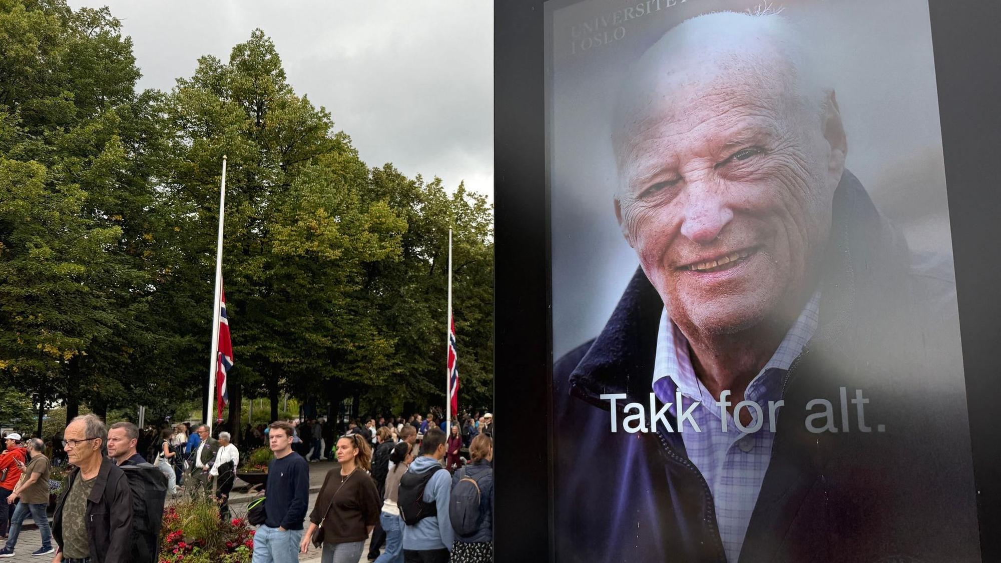 Plakat mit Harald drauf.