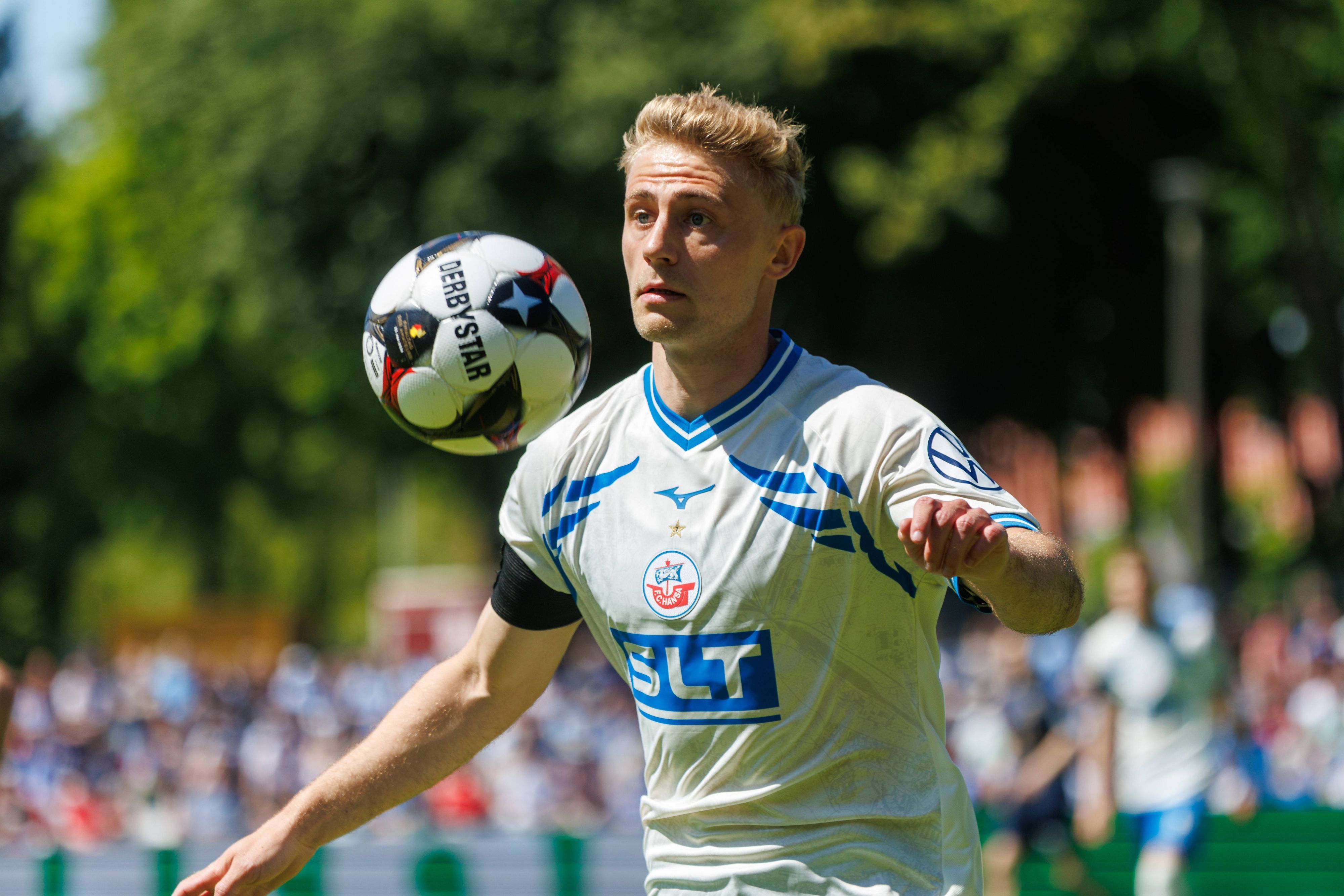 Cedric Harenbrock Rostock - Hansa spielt in Trauerflor GER, FC Hansa Rostock vs. SV Pastow, Fußball, Männer, Lübzer Pils Landespokal, Finale, Spielzeit 2025/2026, 23.05.2026 Greifswald Volksstadion Mecklenburg - Vorpommern Deutschland *** Cedric Harenbrock Rostock Hansa plays in mourning flor GER, FC Hansa Rostock vs SV Pastow, Football, Men, Lübzer Pils Landespokal, Final, Season 2025 2026, 23 05 2026 Greifswald Volksstadion Mecklenburg Vorpommern Germany