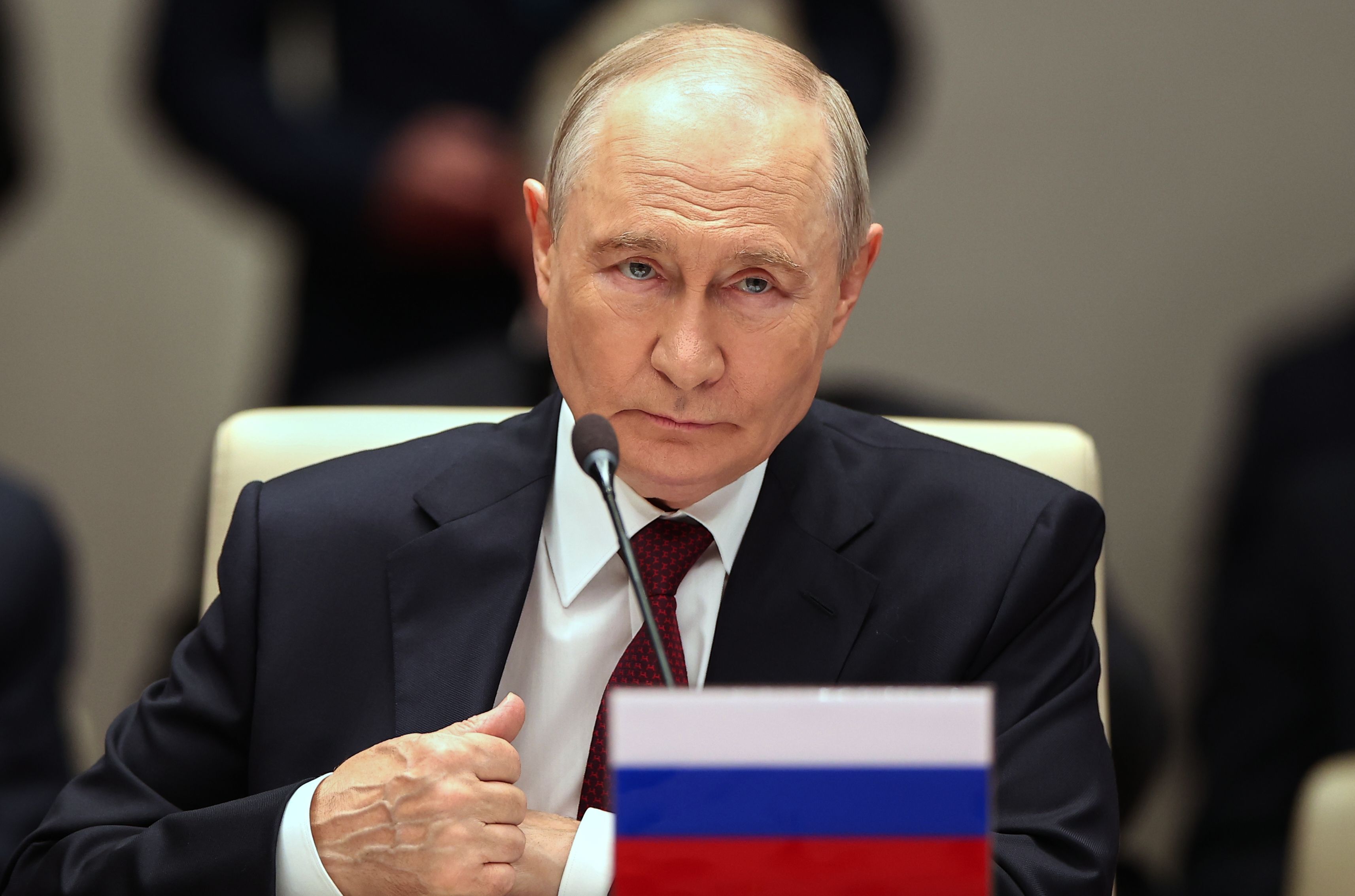 Der russische Präsident Wladimir Putin nimmt am Gipfeltreffen der Shanghaier Organisation für Zusammenarbeit (SCO) in Bischkek, Kirgisistan, teil.