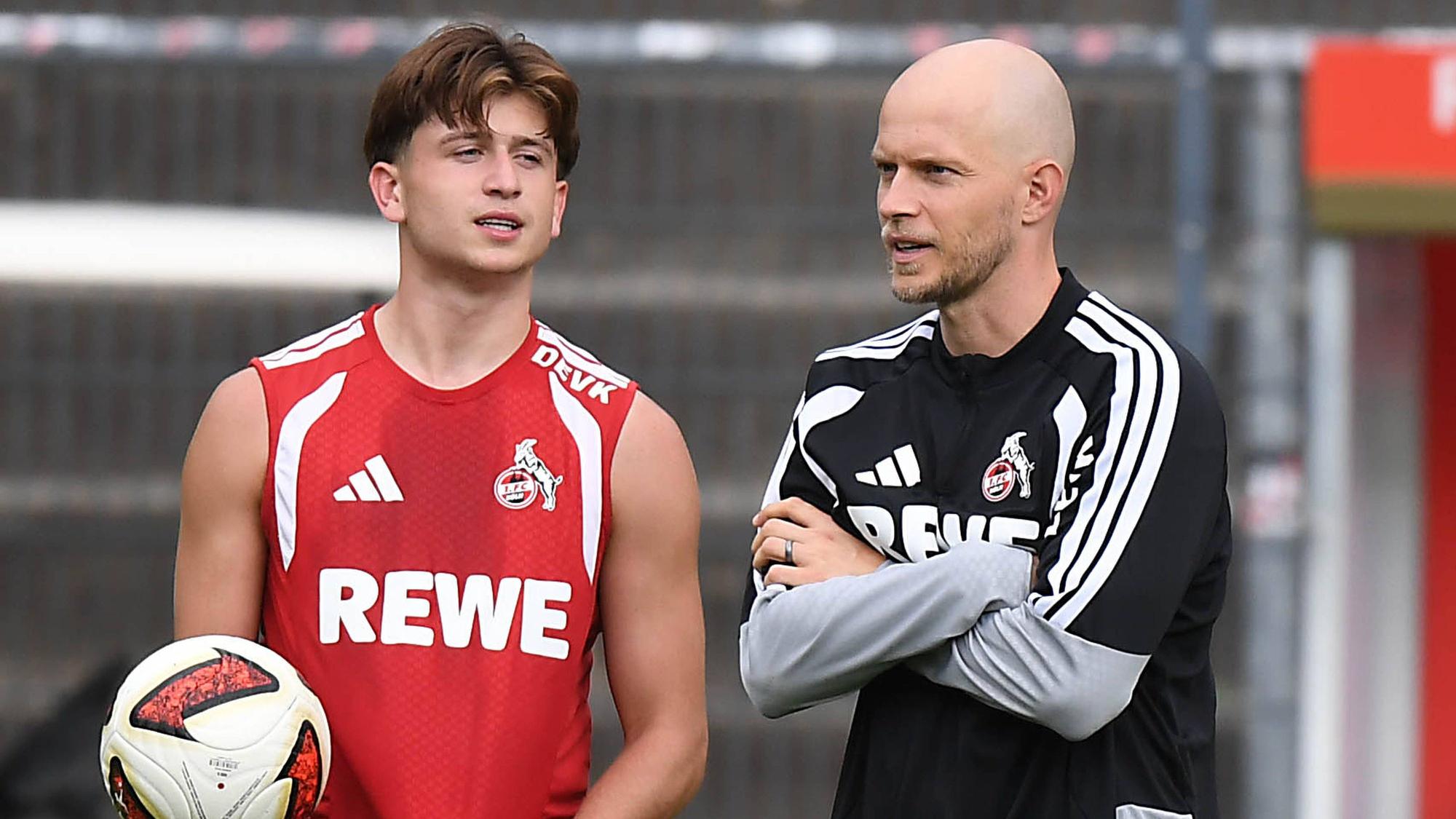 Mikey Moore und FC-Trainer René Wagner