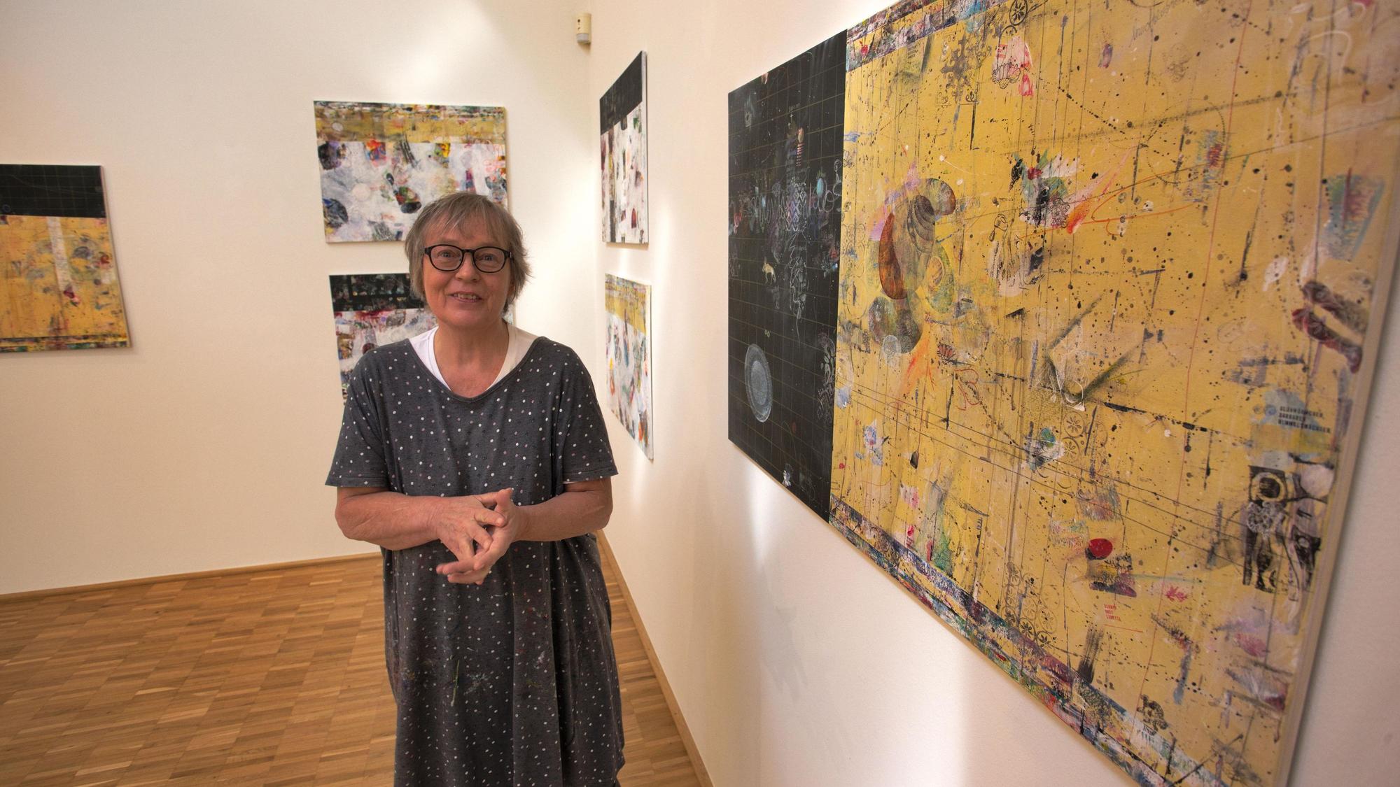Rike Stausberg im „Haus der Kunst" in Nümbrecht.