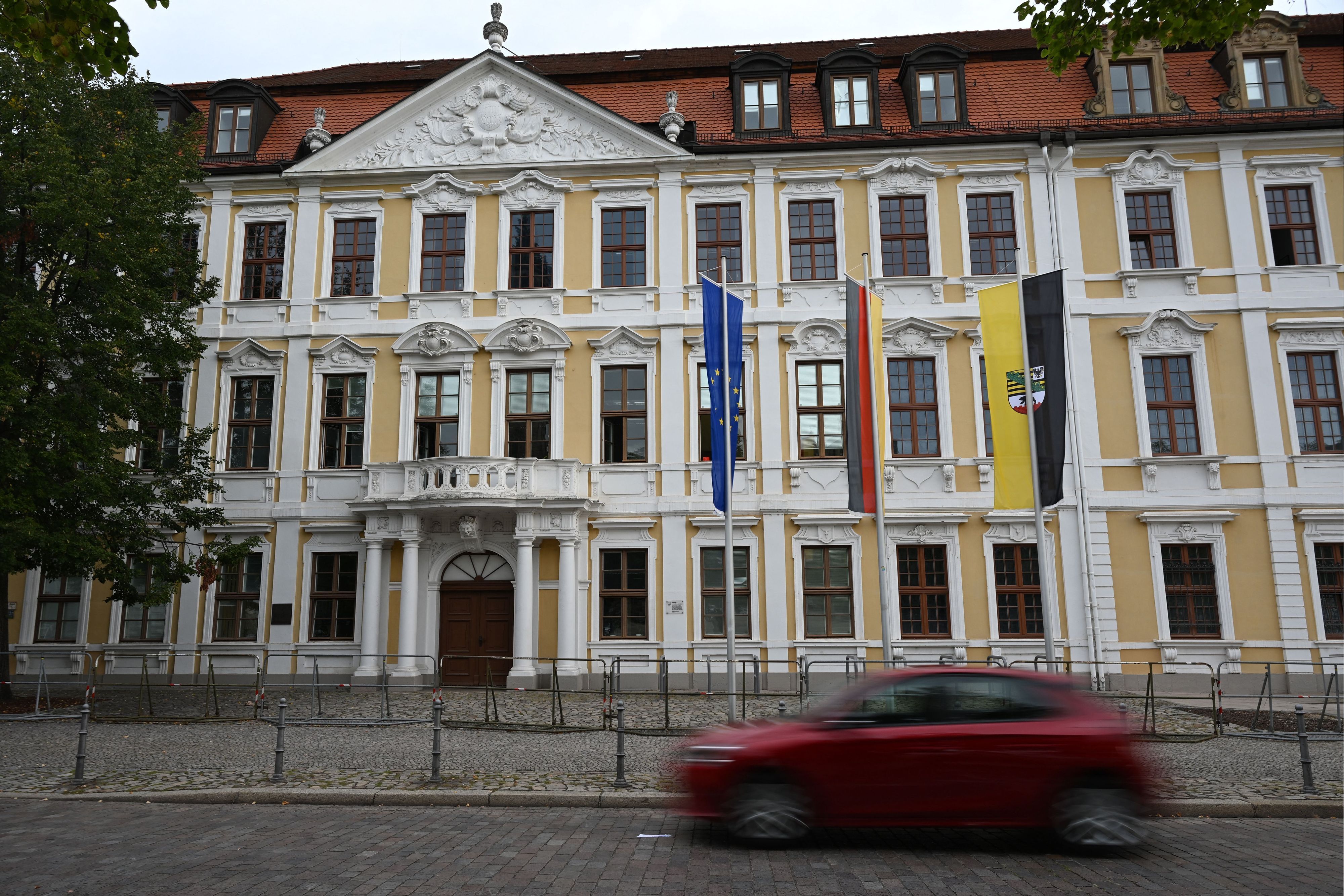 Blick auf den Landtag in Magdeburg