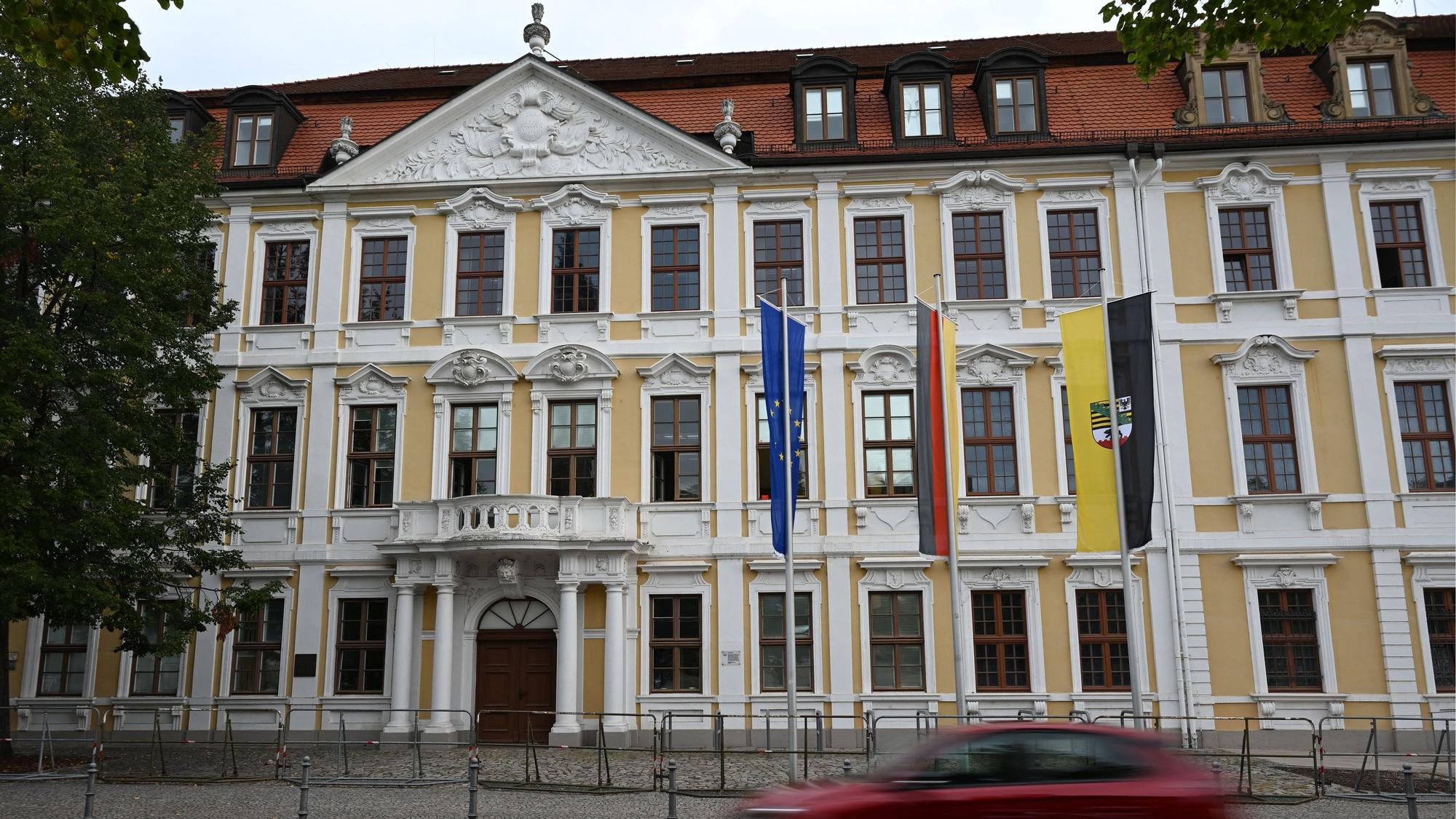 Blick auf den Landtag in Magdeburg
