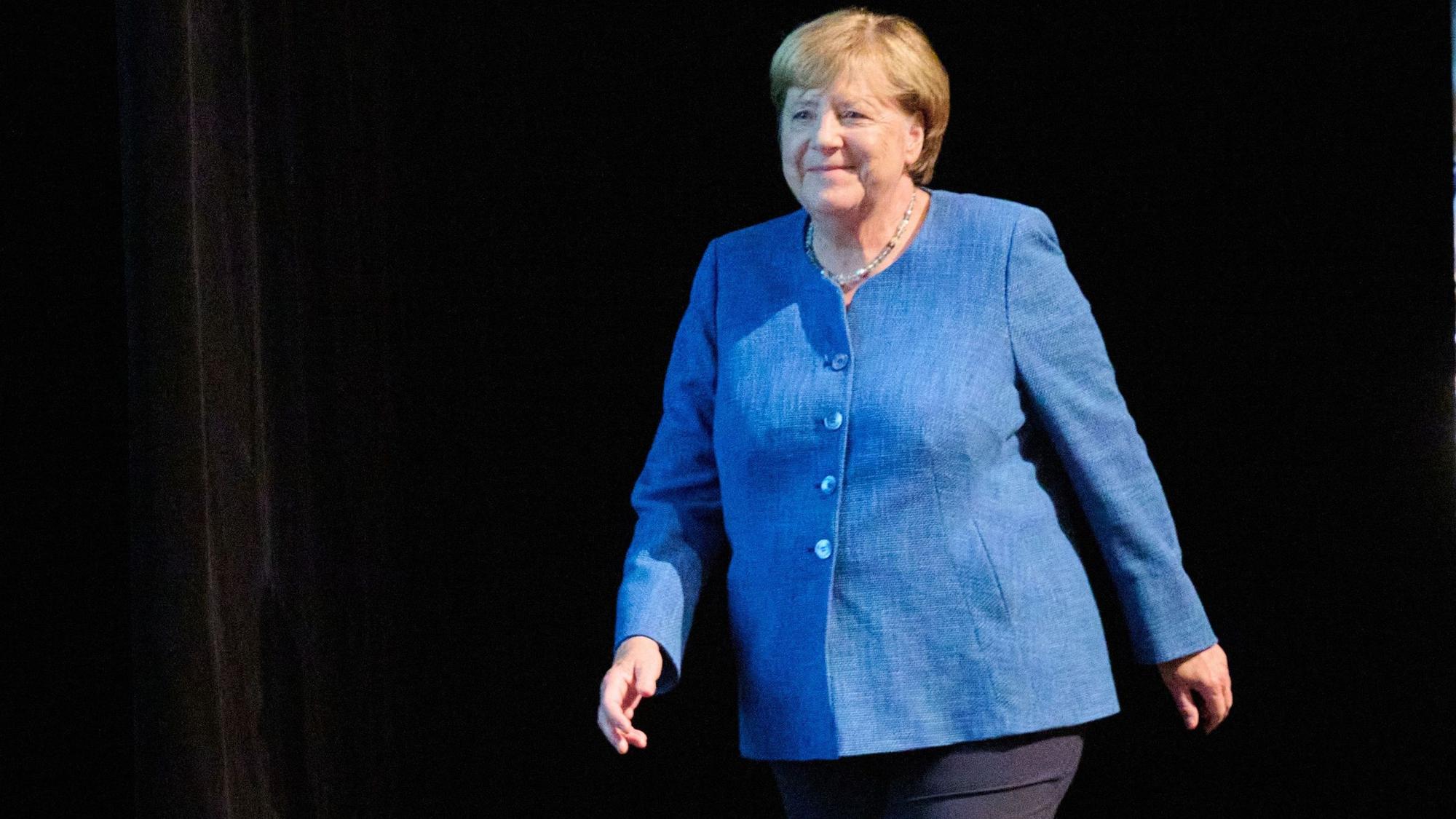Angela Merkel (M, CDU), ehemalige Bundeskanzlerin, ist am Dienstag (8. September) bei der Kölner Digitalkonferenz Digital X zu Gast. (Archivbild)