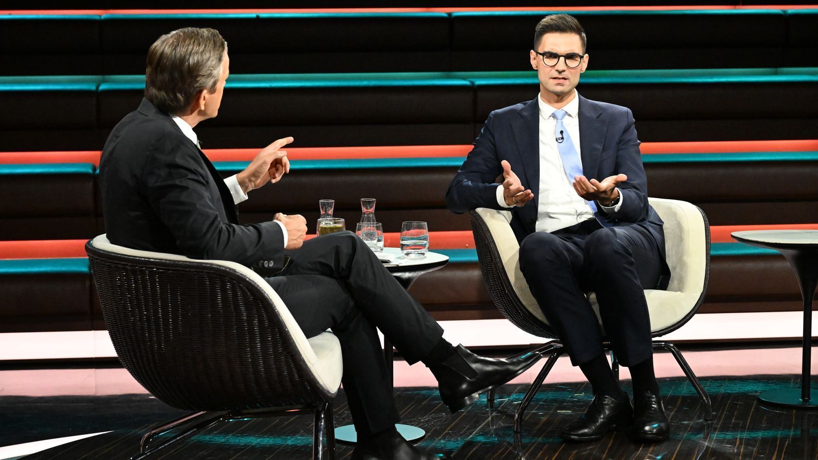In der ZDF-Sendung machte Sepp Müller keinen Hehl daraus, wie zerrissen die Union mittlerweile ist. (Bild: Cornelia Lehmann / ZDF)