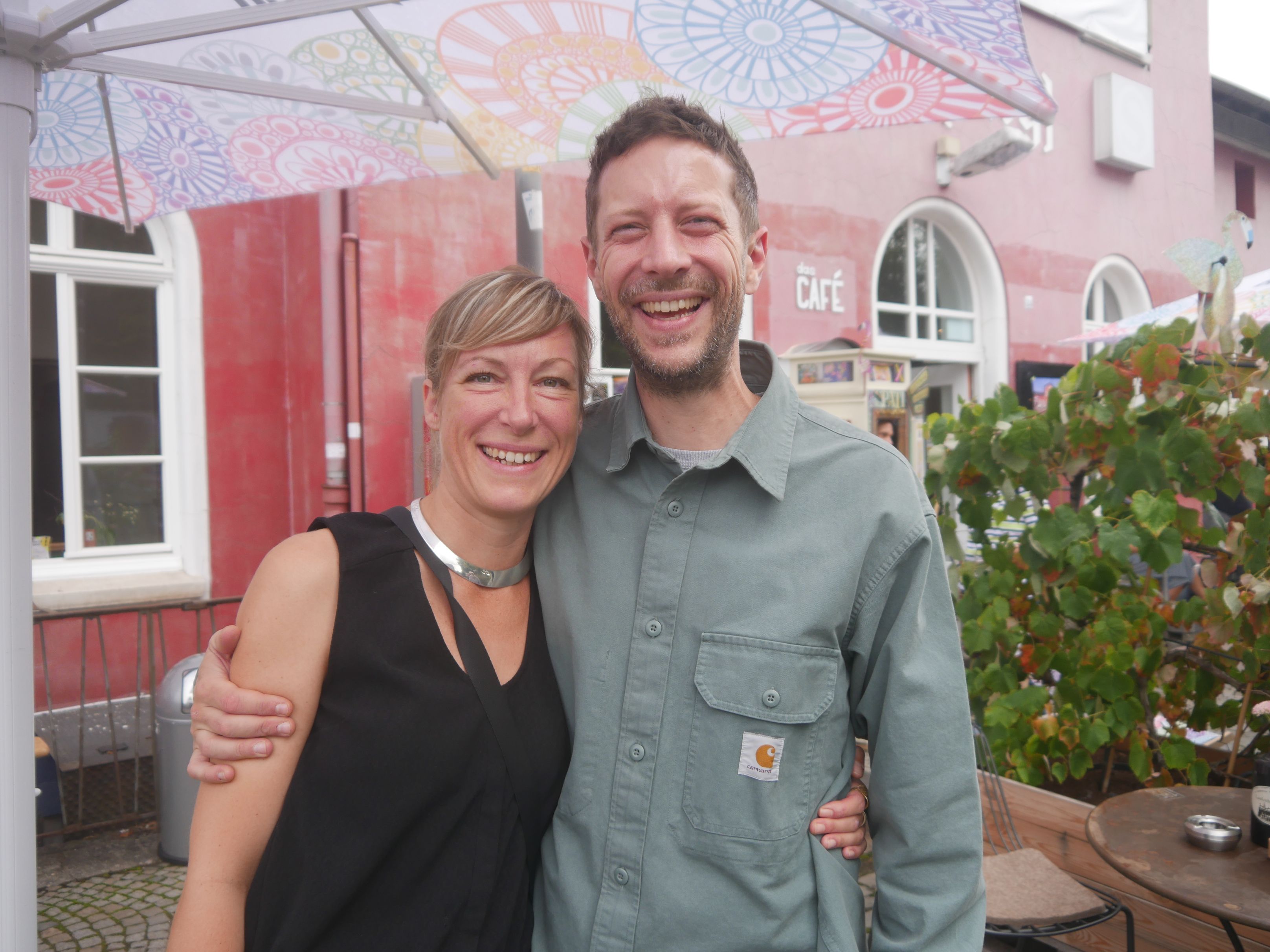Partner im Leben und im Beruf, Projektleiterin Anna Mauersberger und Quartiersmanager Anselm Maria Sellen.