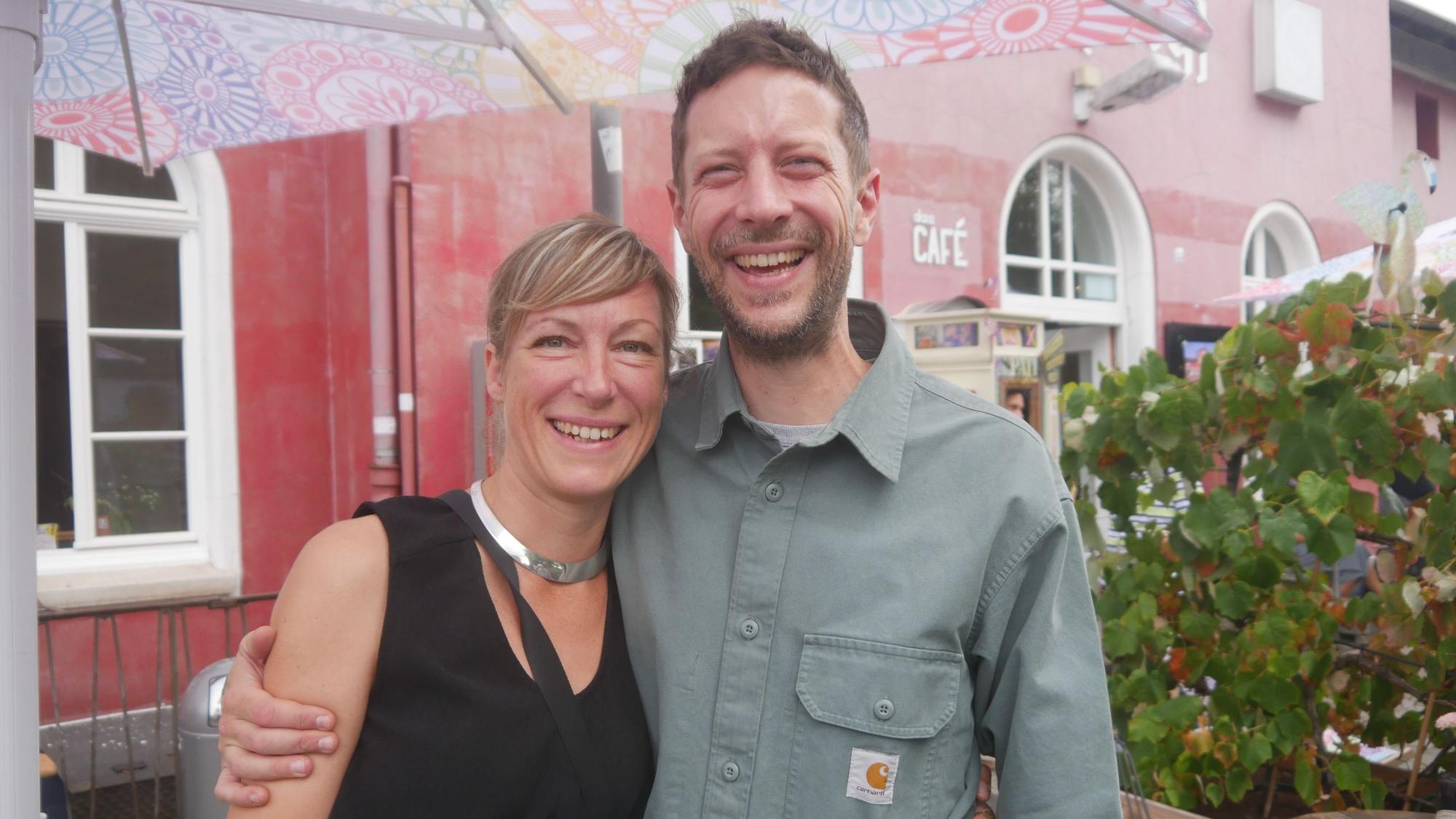 Partner im Leben und im Beruf, Projektleiterin Anna Mauersberger und Quartiersmanager Anselm Maria Sellen.