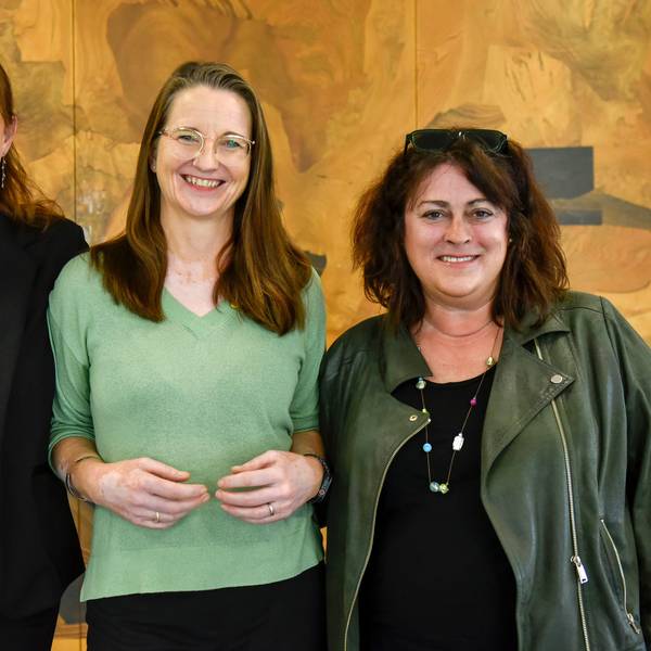 Die Kandidatinnen der Grünen für die Landtagswahl 2027 (v.l.): Verena-Leonie Müller, Annika Effertz und Astrid Dahmen-Fries.