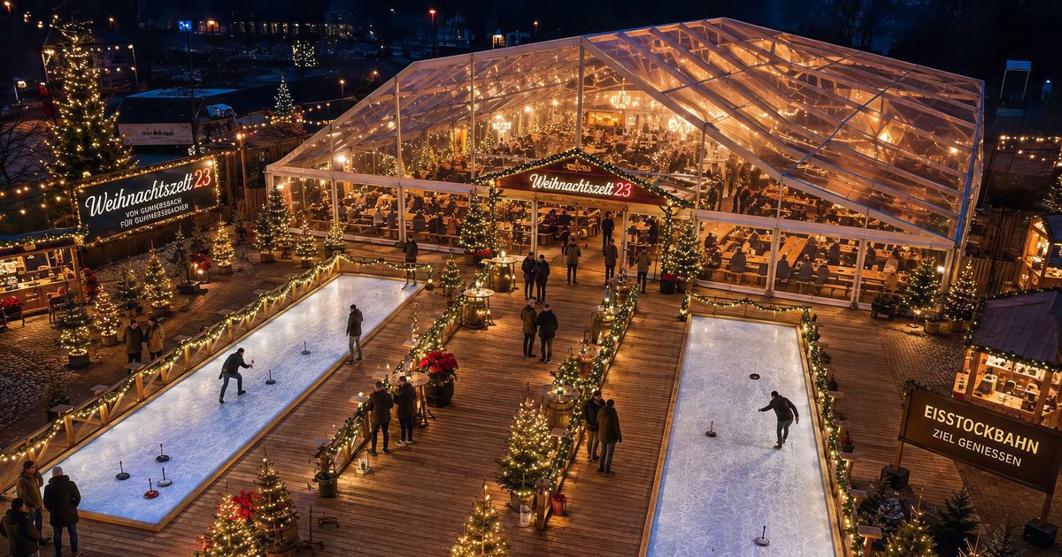 Curling and mulled wine: Another Christmas tent on the Steinmüller grounds ...