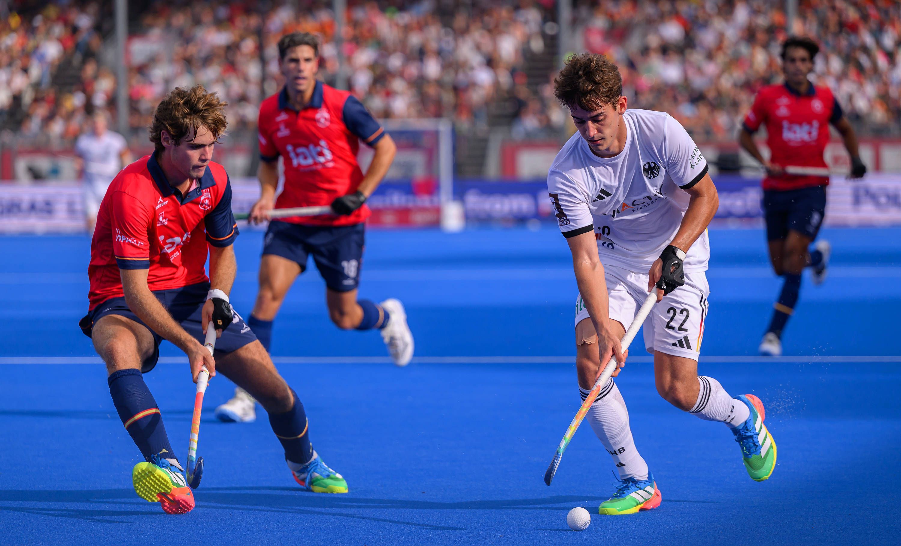 Mens Hockey World Cup Final Hugo von Montgelas of Germany Die Honamas in action during the Mens FIH Hockey World Cup Final at Belfius Hockey Arena, Brussels 30/08/2026 UK Newspapers OUT Copyright: xGraemexWilcocksonx FIL-23866-0019
