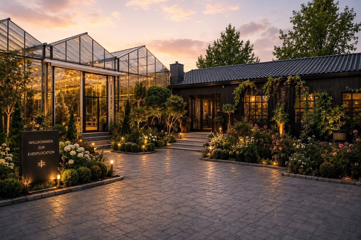 So stellen sich der Investor Denis Lutz-Fröse und der Architekt Artur Grunau den Zugang zur neuen Eventlocation in Waldbröl-Hermesdorf vor.