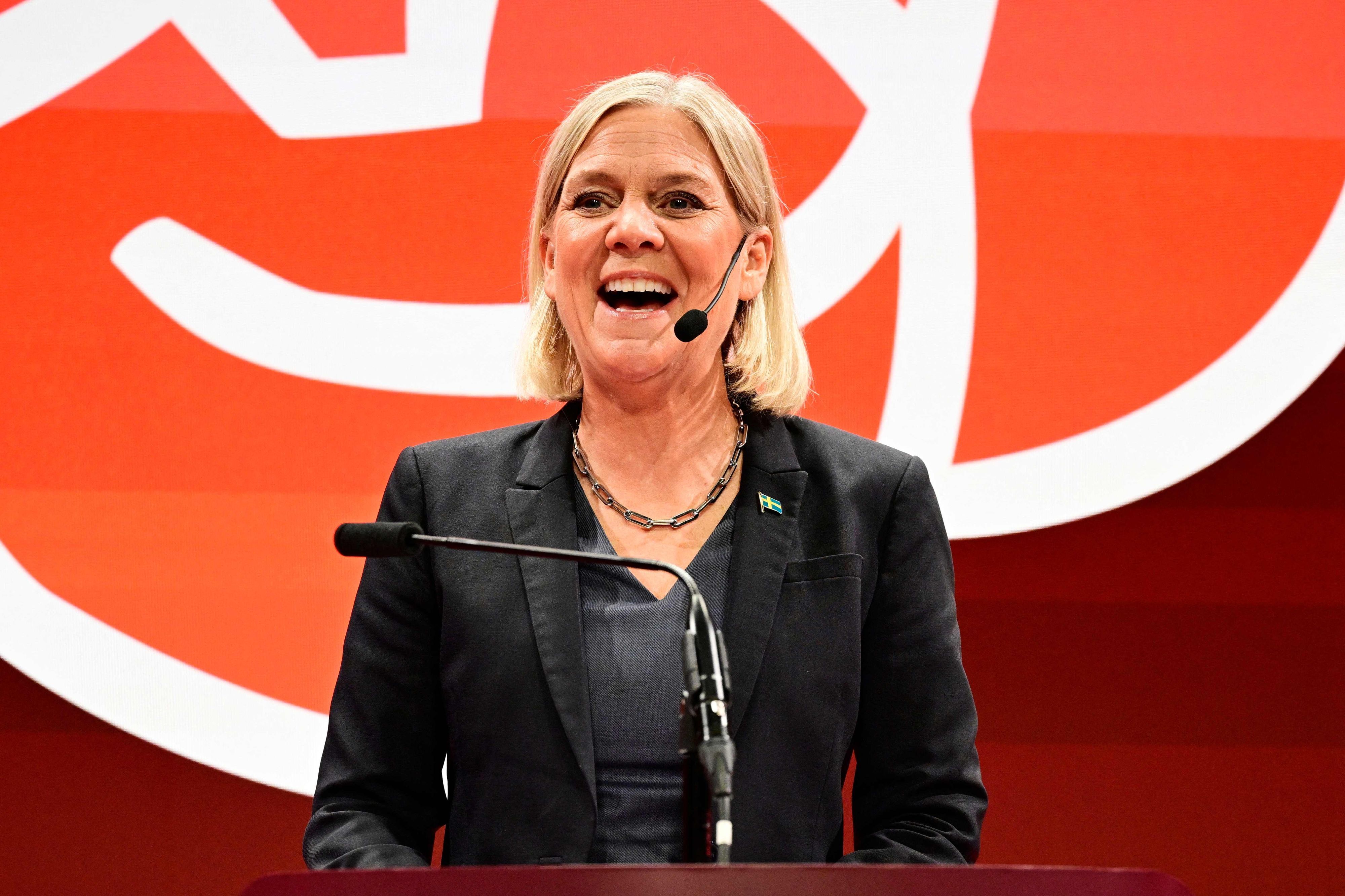 Die sozialdemokratische Spitzenkandidatin Magdalena Andersson. (Archivbild)