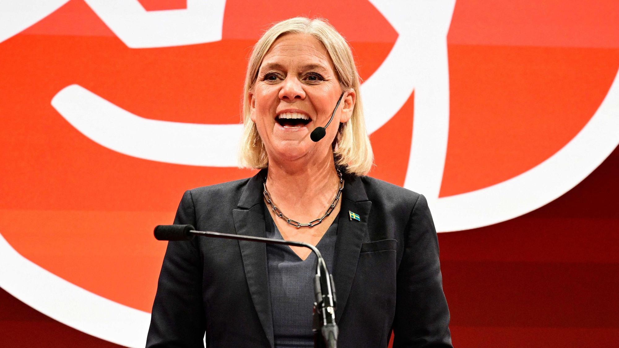 Die sozialdemokratische Spitzenkandidatin Magdalena Andersson. (Archivbild)