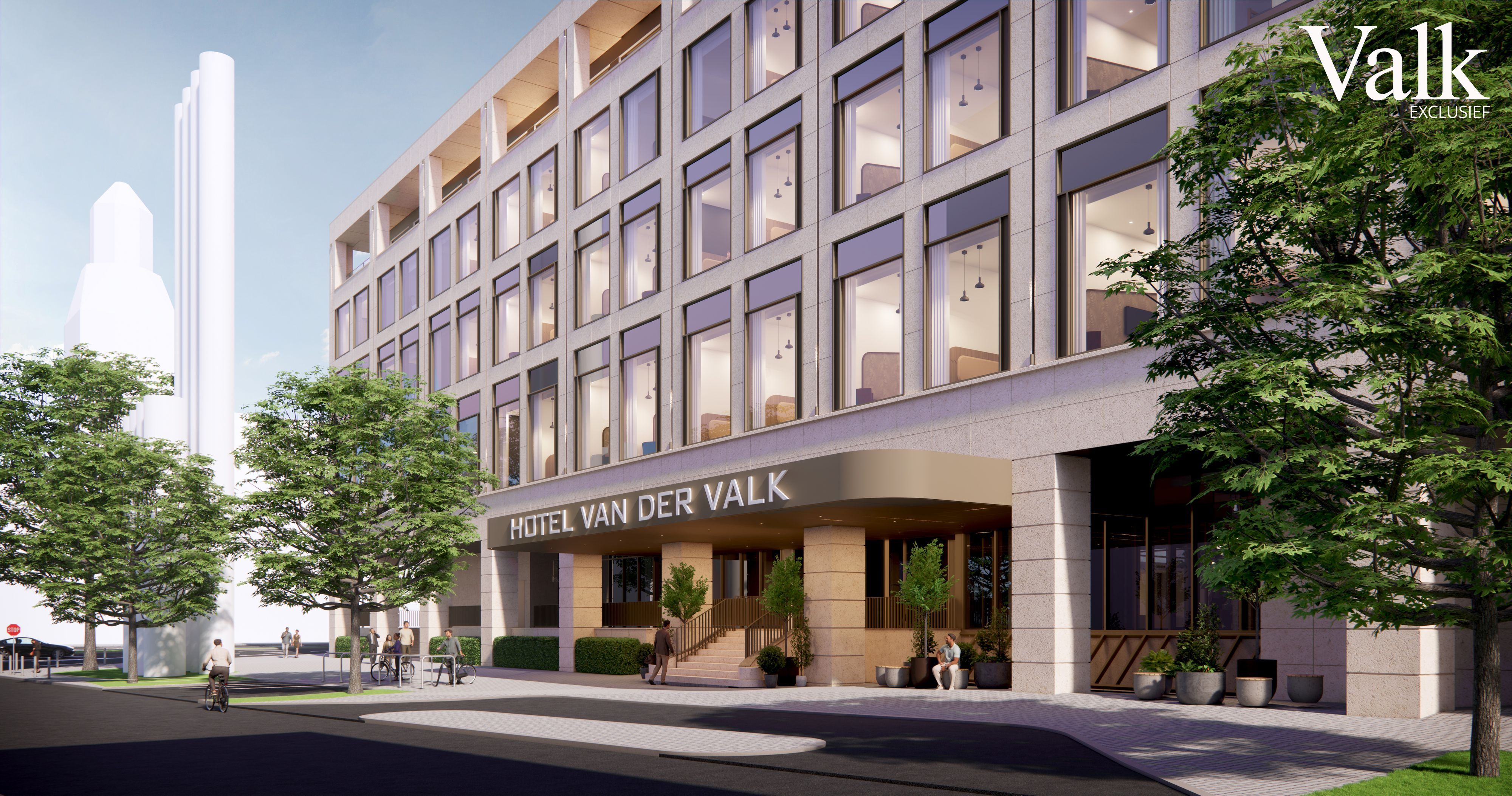 Diese Visualisierung zeigt, wie das neue Hotel aussehen soll.