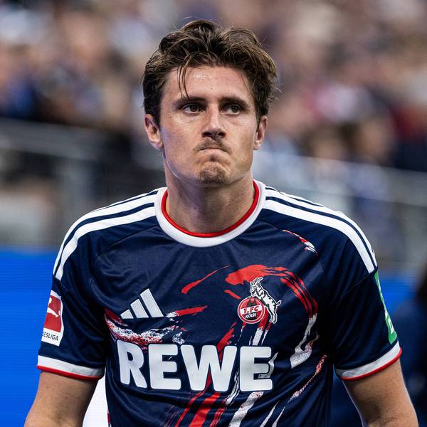 1. Fußball Bundesliga: Hamburger SV - 1. FC Köln 19.09.2026 Alessio Castro-Montes 1. FC Köln, 17 verlässt traurig Spielfeld. 1. Fußball Bundesliga 4. Spieltag: Hamburger SV - 1. FC Köln Volksparkstadion, Hamburg 19.09.2026 DFL regulations prohibit any use of photographs as image sequences and/or quasi video. *** 1 German Bundesliga: Hamburger SV 1, FC Köln 1, September 19, 2026. Alessio Castro Montes FC Köln, 17 leaves the field looking sad. 1 German Bundesliga, Matchday 4: Hamburger SV 1, FC Köln, Volksparkstadion, Hamburg, September 19, 2026 DFL regulations prohibit any use of photographs as image sequences and/or quasi-video Copyright: xBEAUTIFULxSPORTS/Buriakovx