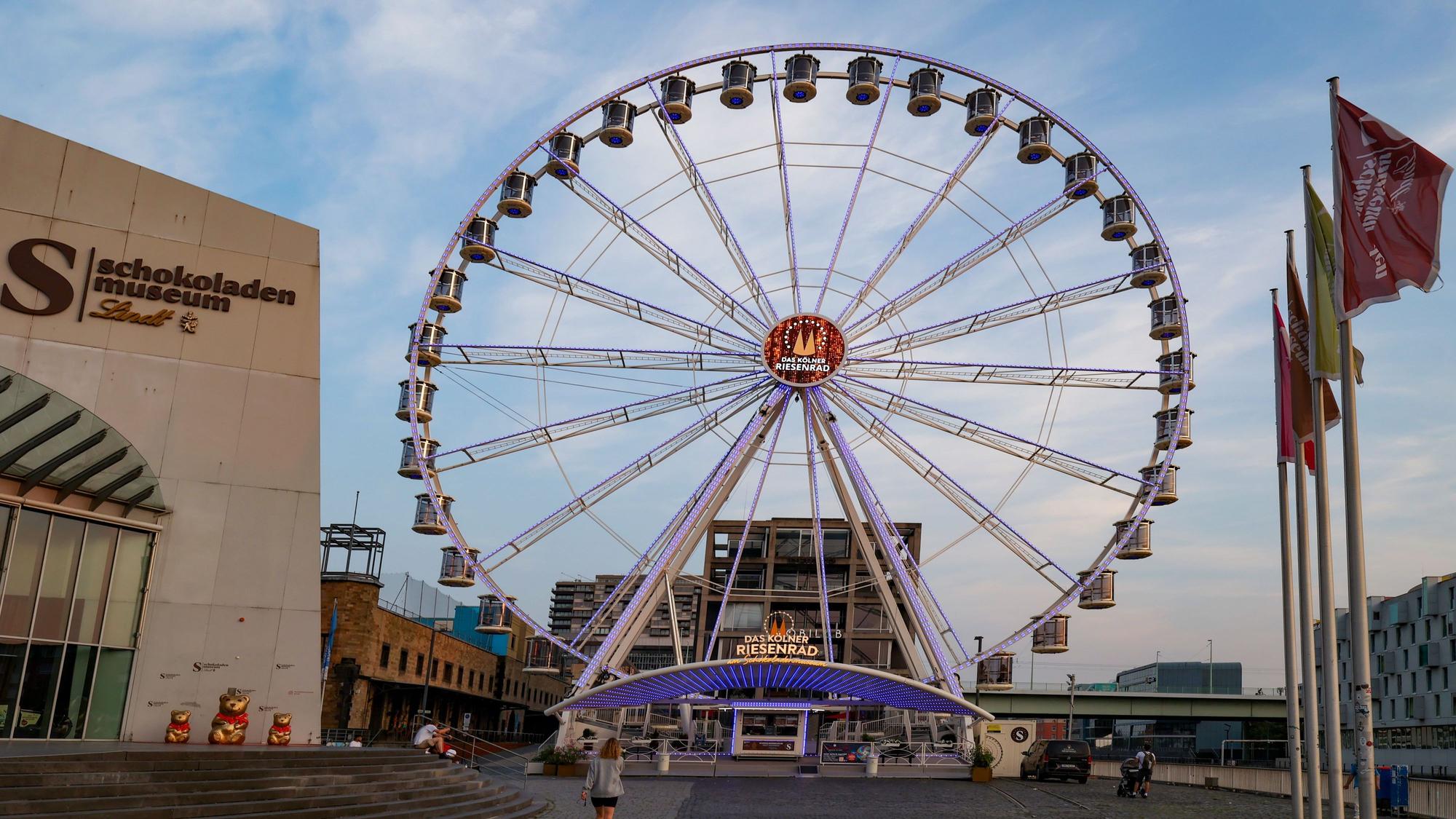 Das Riesenrad am Schokoladenmuseum.