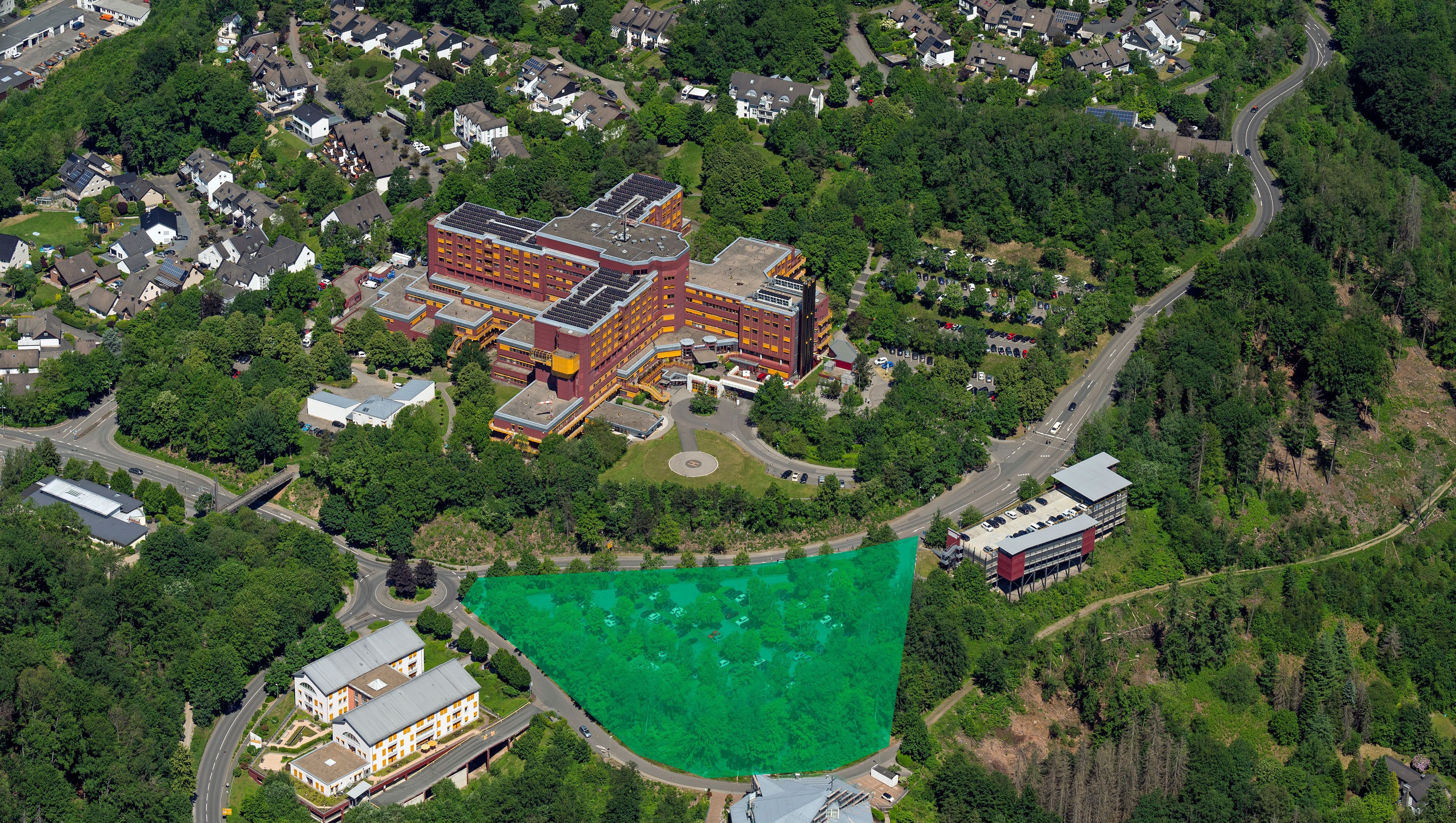 Luftbild des Klinikums.