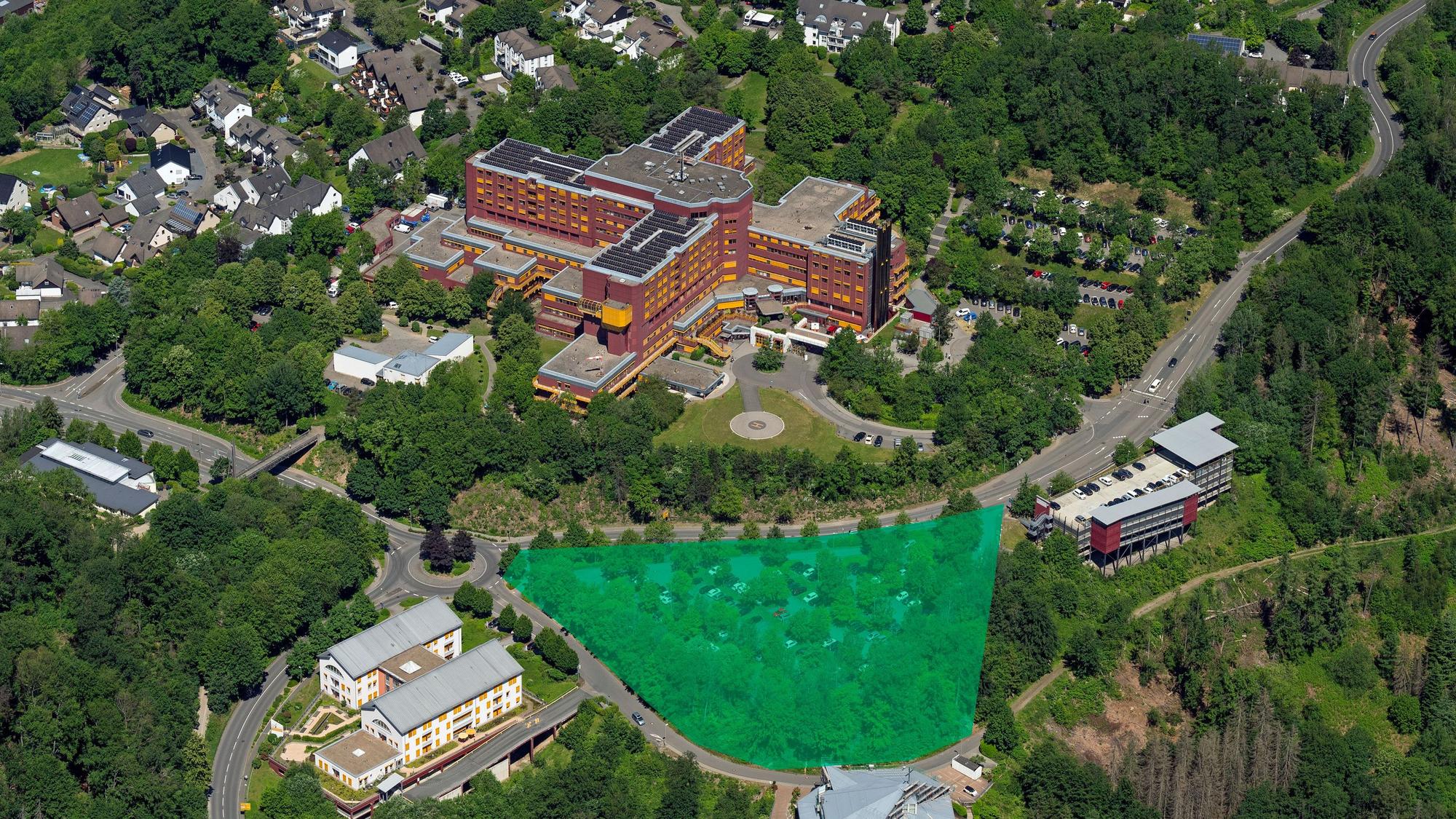 Luftbild des Klinikums.