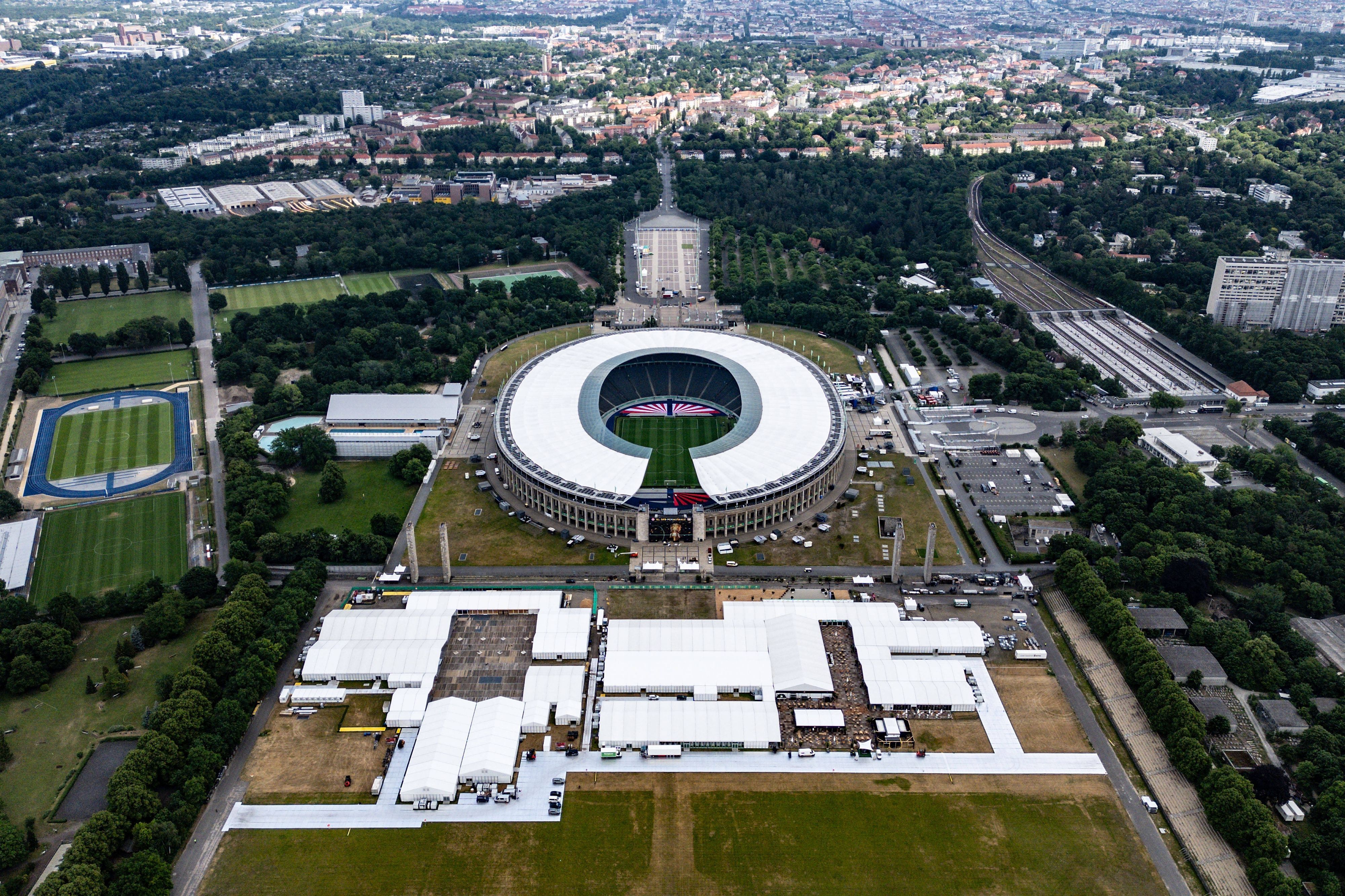 Blick auf das Berliner Olympiastadion