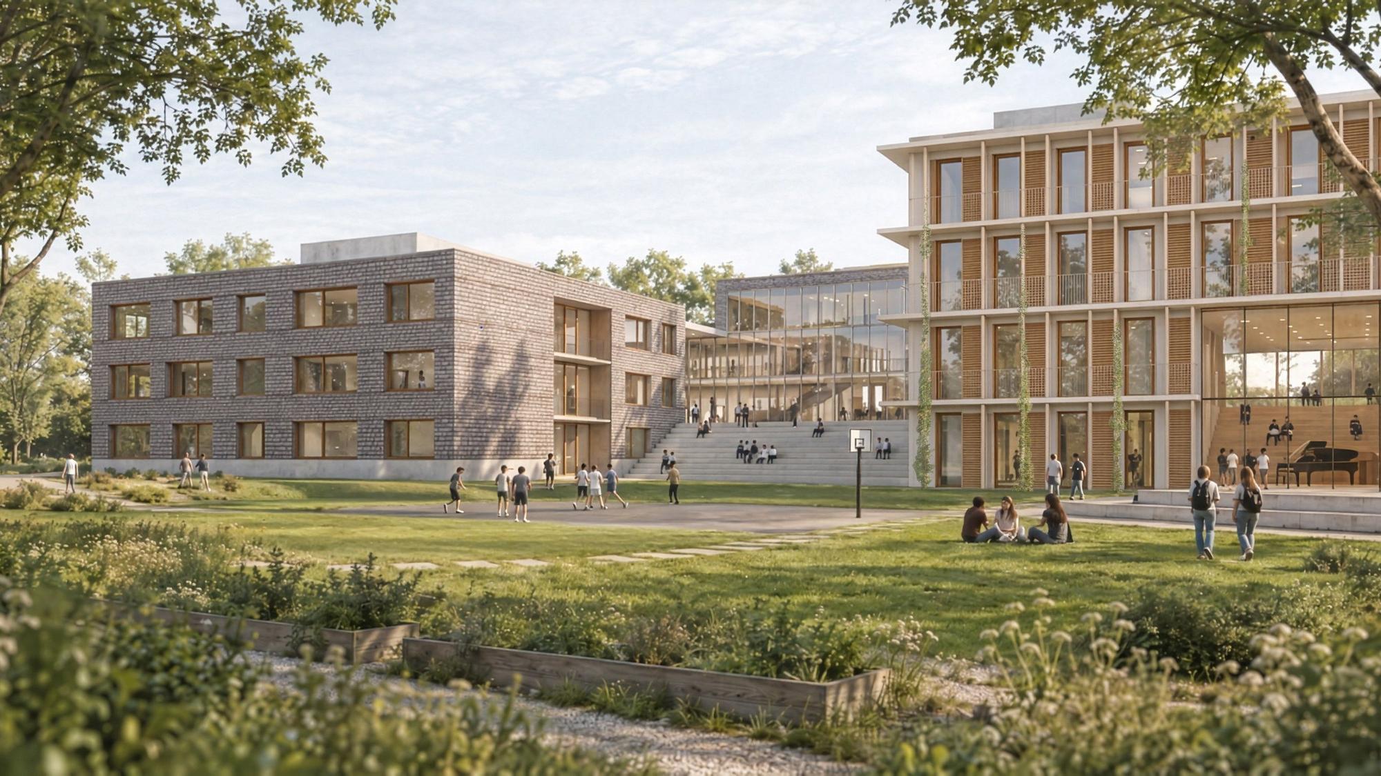 Ein Plan des Schulcampus.