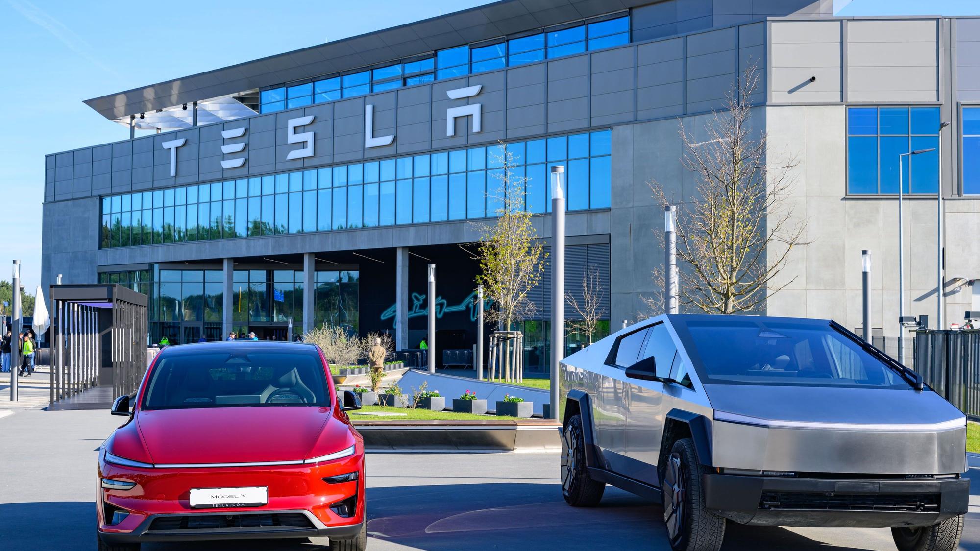 Die Gigafactory in Grünheide bei Berlin