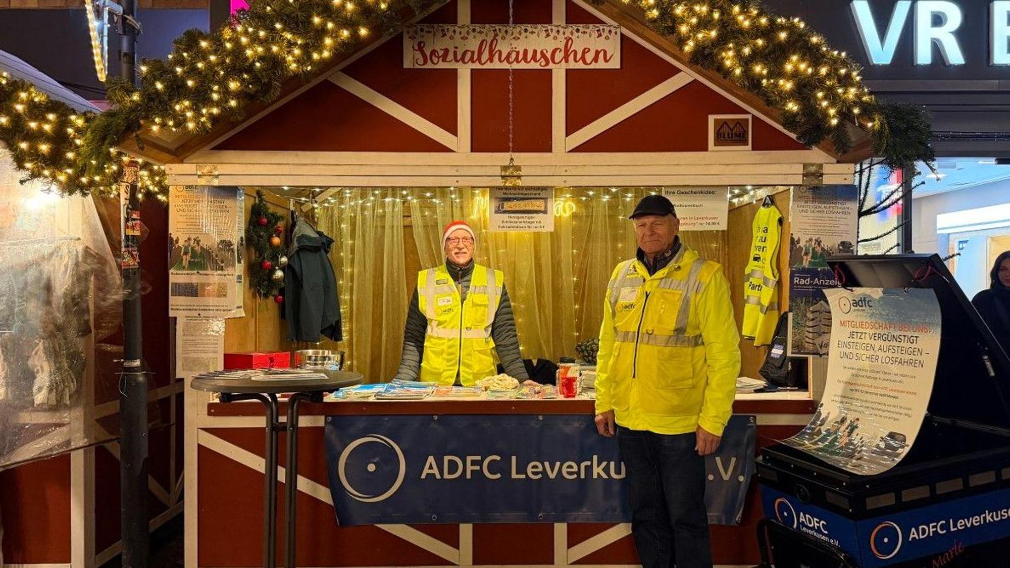 Die Sozialhütte auf dem Christkindchenmarkt in Wiesdorf