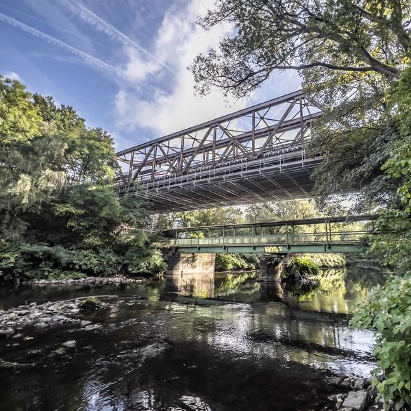 Defekte Bahnbrücke über die Wupper in Opladen. Strecke: Opladen-leichlingen-Wuppertal. Bild: Ralf Krieger