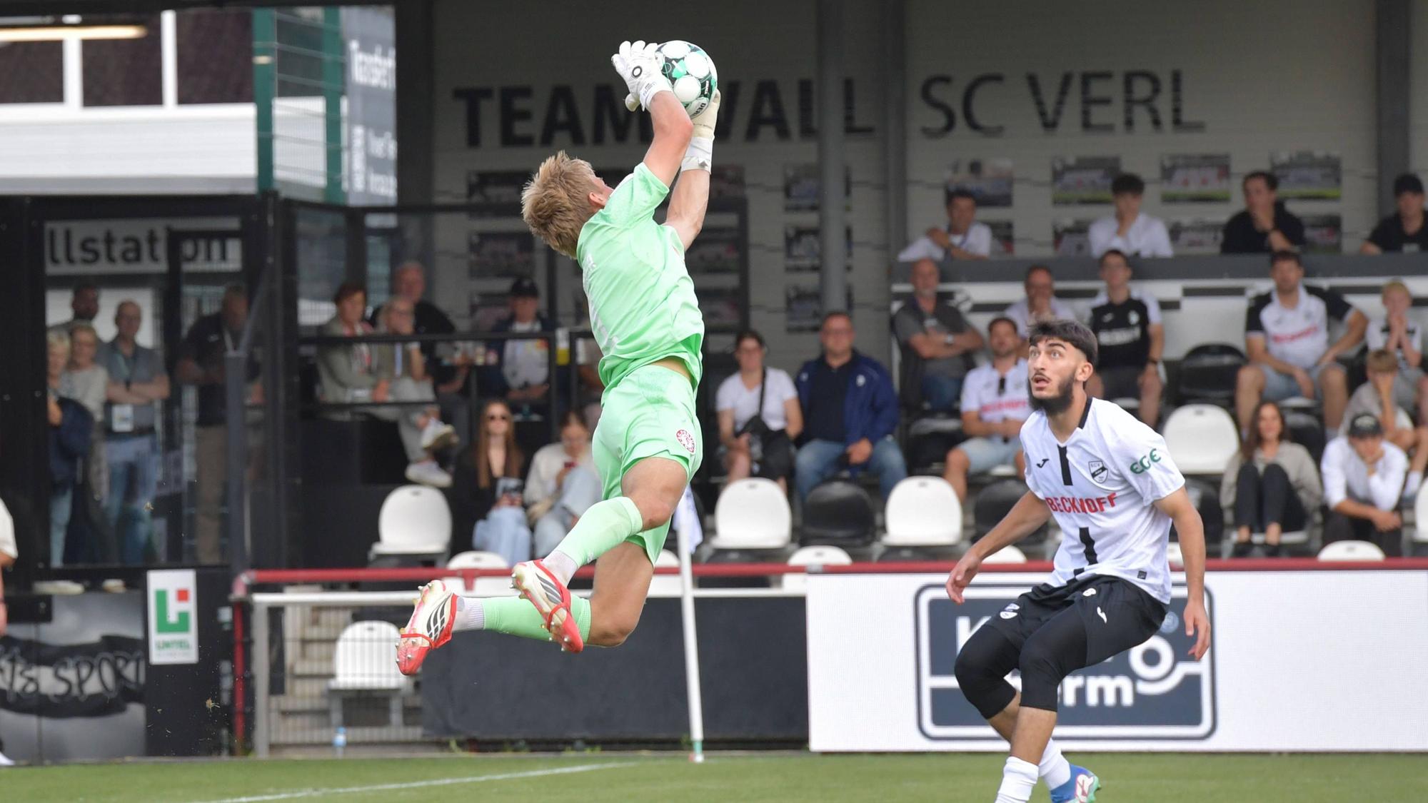 Lennart Winkler im Spiel beim SC Verl.