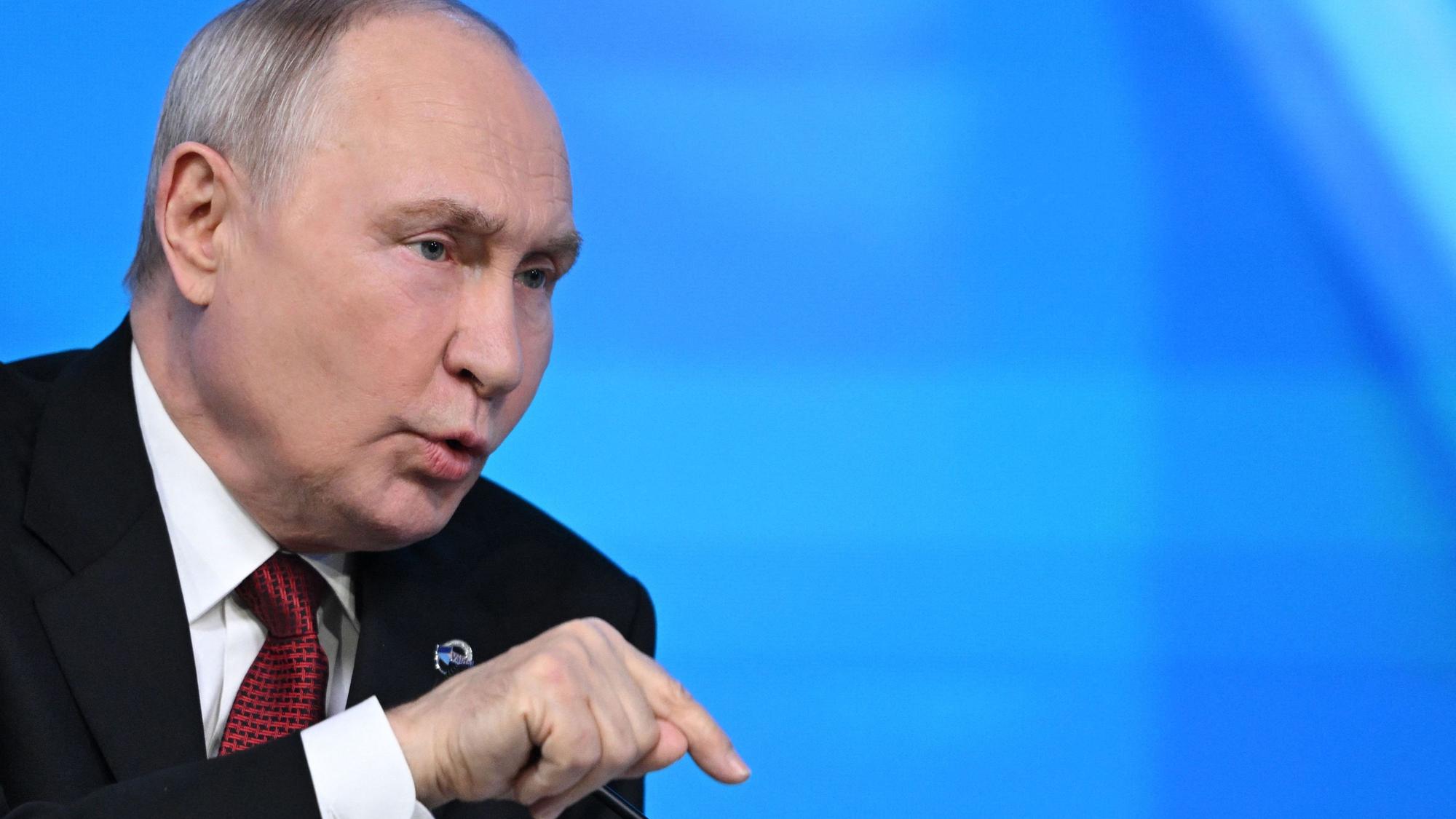 Kremlchef Wladimir Putin während seiner Rede beim jährlichen Waldai-Diskussionsforum in Moskau. (Archivbild)