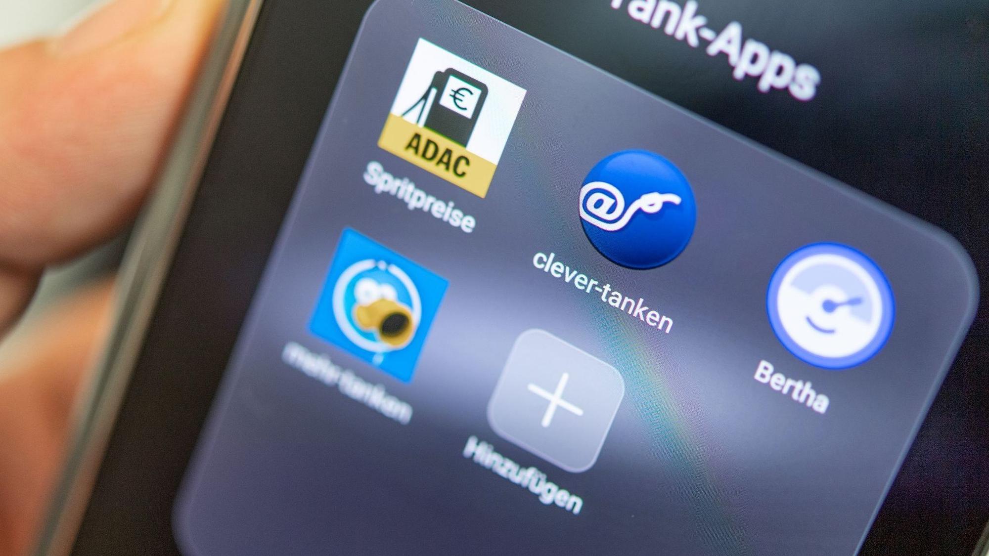 Tank-Apps auf einem Smartphone