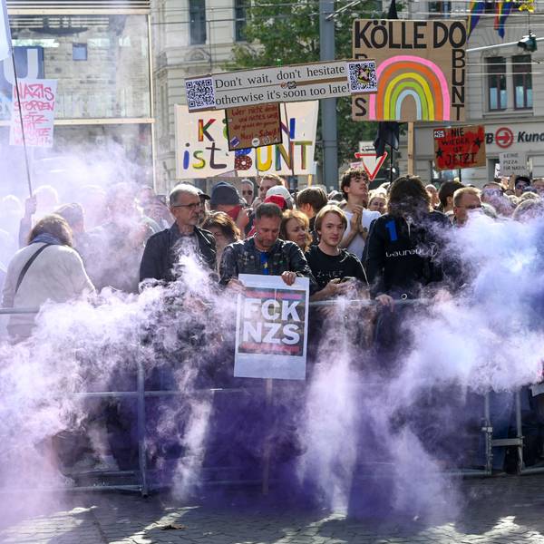 Am Tag der Deutschen Einheit plant ein rechtsextremes Bündnis eine Demonstration mit dem Titel „Gedenklauf zur Wiedervereinigung“ auf dem Chlodwigplatz.