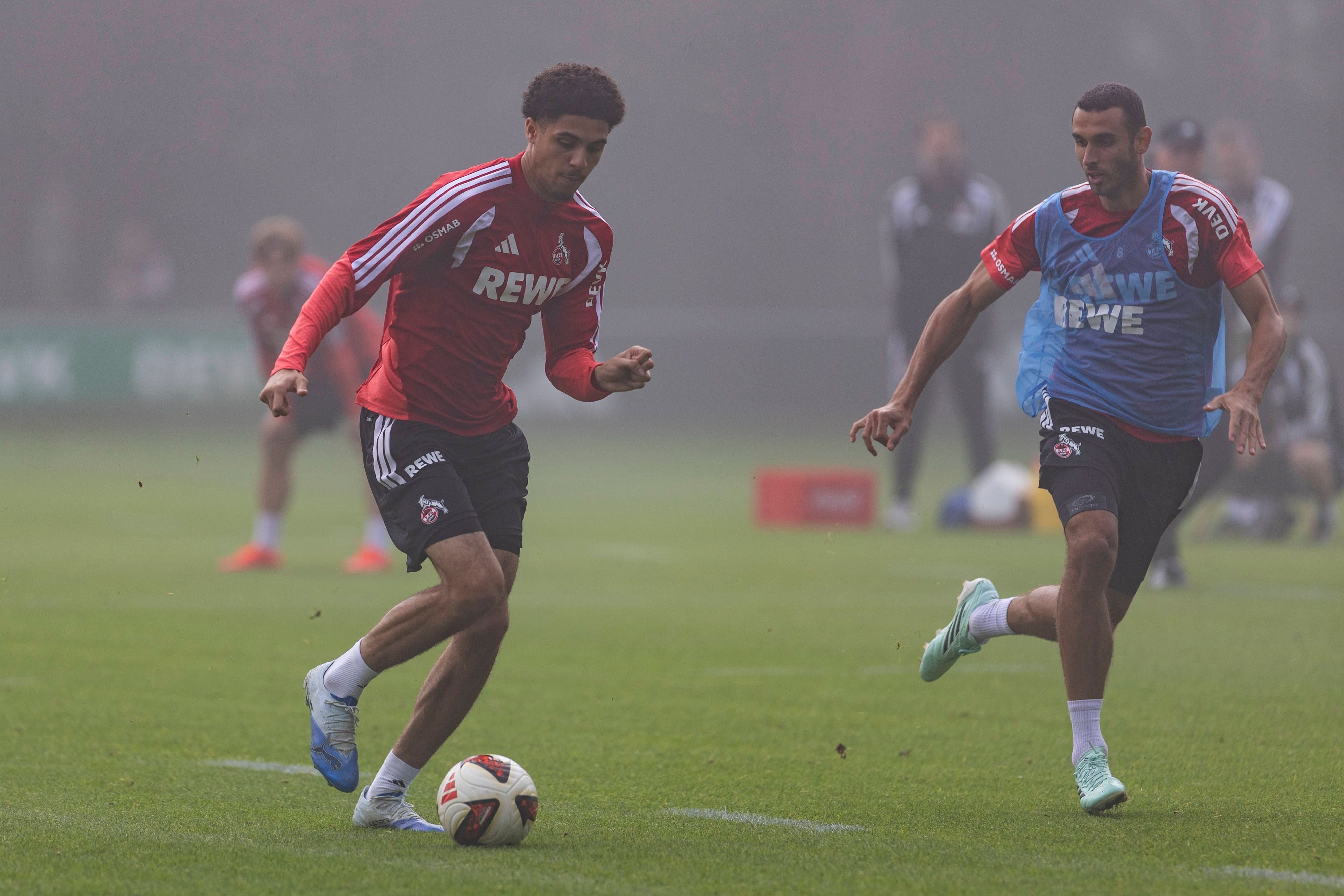 Kevin Ekweribe lieferte einen ansprechenden Auftritt auf dem Trainingsplatz der FC-Profis.