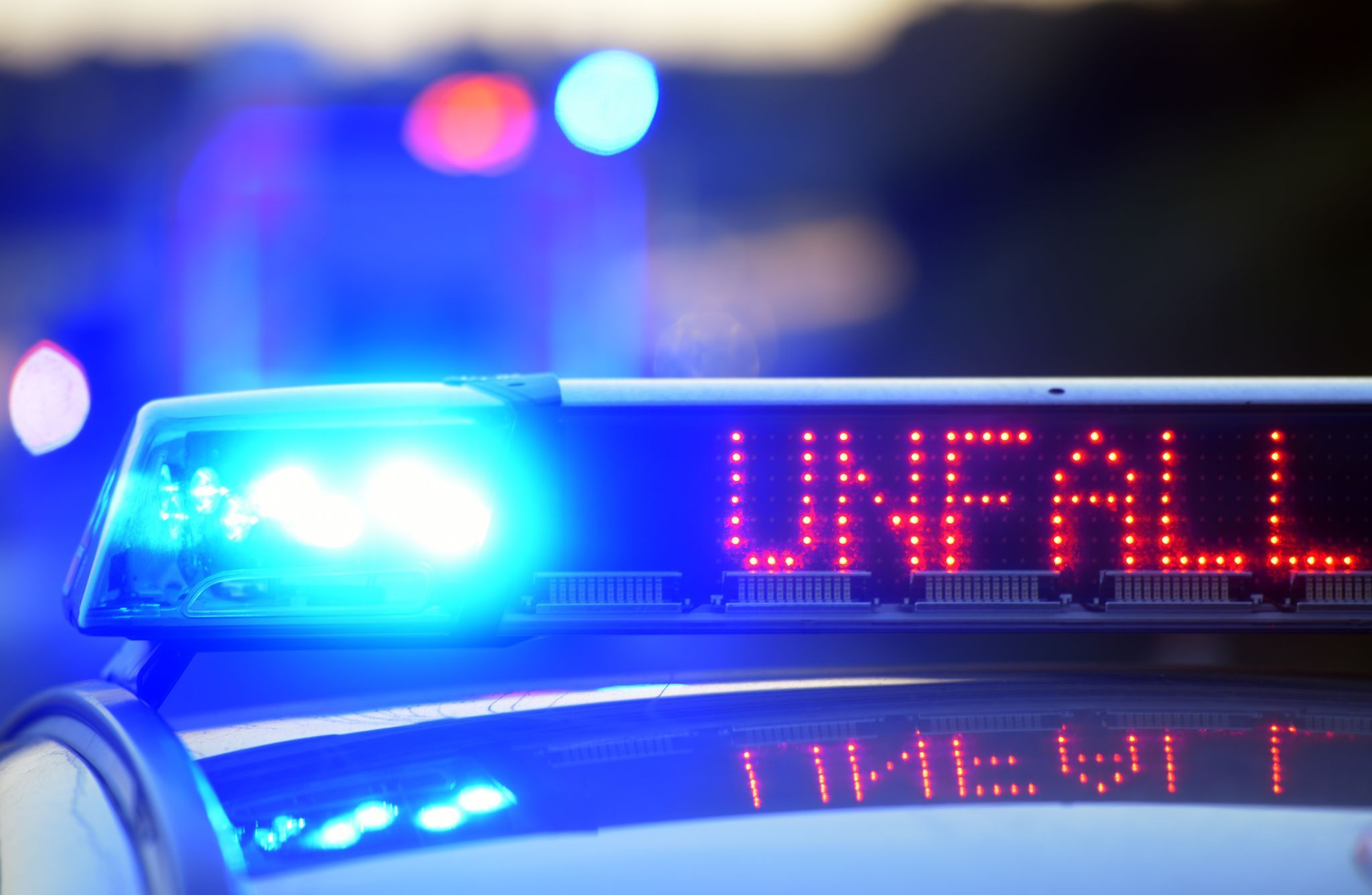 Polizei sichert Unfallstelle