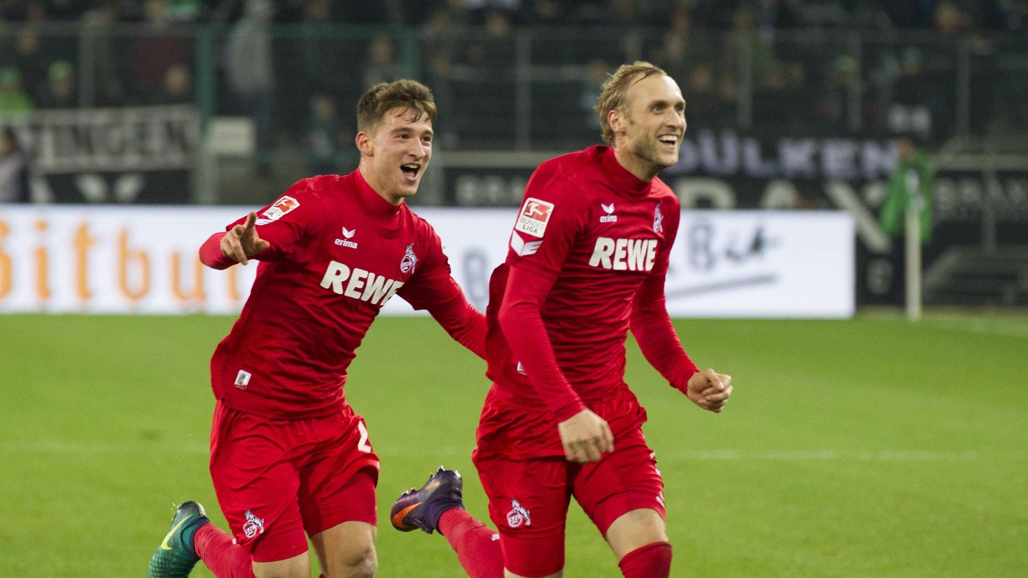 Borussia Mönchengladbach - 1. FC Köln 1:2 1. Fussball Bundesliga Saison 2016 2017 Borussia Park Datum: 19.11.2016 2:1 durch Marcel Risse (1. FC Köln) Hinten: Salih Özcan (1. FC Köln)
Borussia Moenchengladbach 1 FC Cologne 1 2 1 Football Bundesliga Season 2016 2017 Borussia Park date 19 11 2016 2 1 through Marcel Cracks 1 FC Cologne rear Salih Özcan 1 FC Cologne