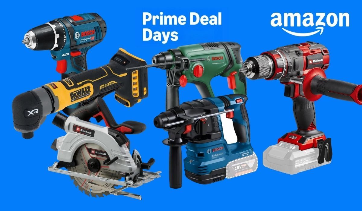 Werkzeug wie Akkuschrauber, Schlagbohrmaschinen, Kreissägen von Bosch Professional, Einhell, DeWalt und mehr.