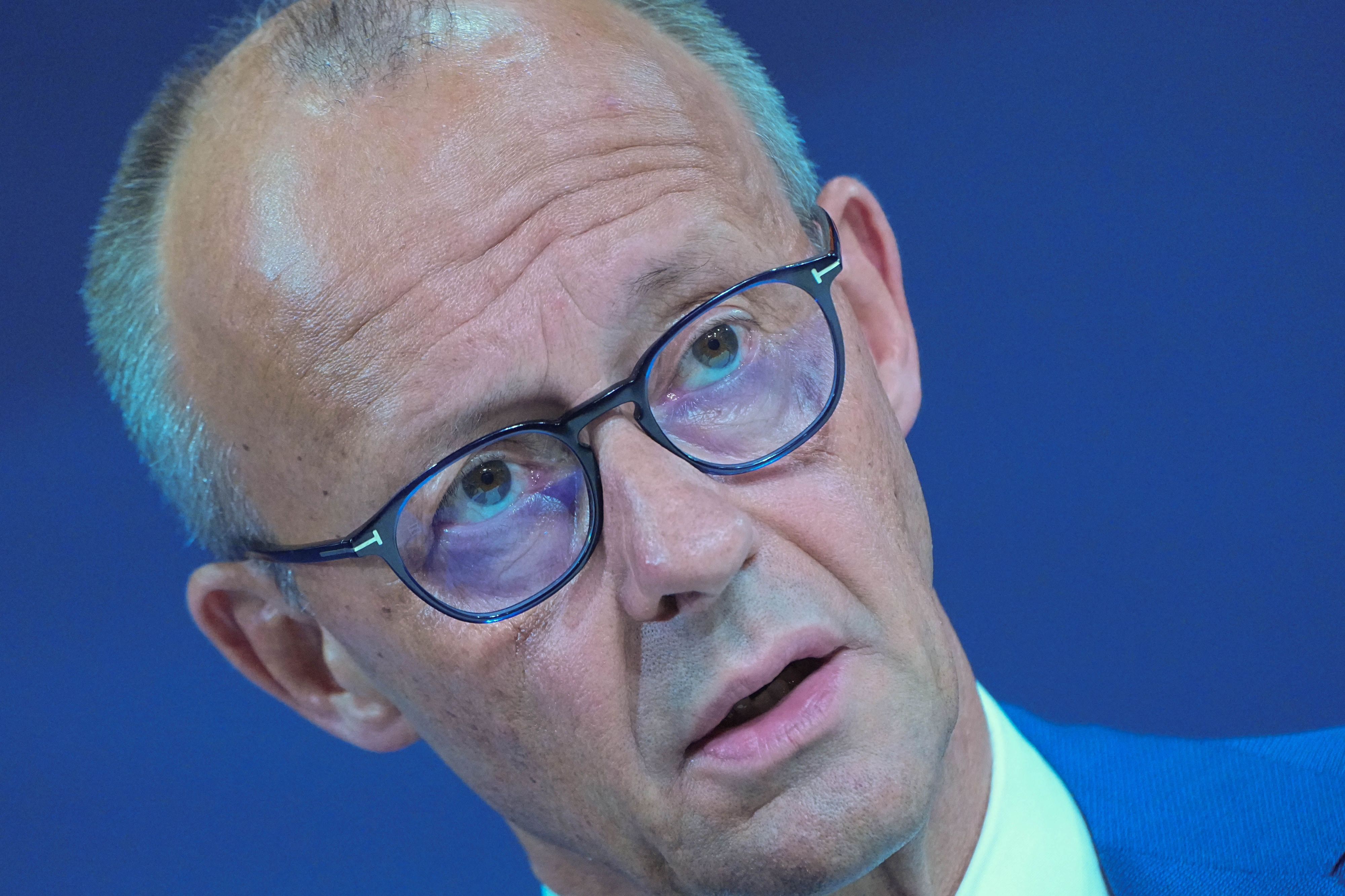 07.10.2026, Berlin: Bundeskanzler Friedrich Merz (CDU) spricht bei der Diskussionsveranstaltung "Deutschland-Gipfel" des Handelsblatts. Foto: Michael Kappeler/dpa +++ dpa-Bildfunk +++