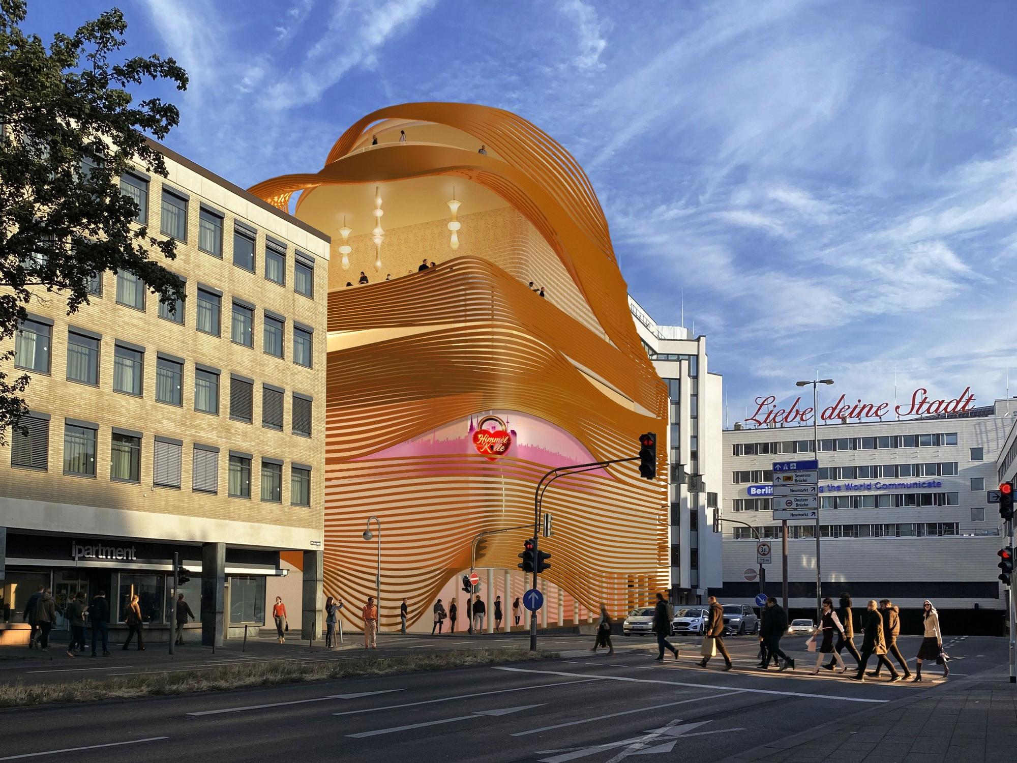 Das Gebäude grenzt zur Nord-Süd-Fahrt. Auf der anderen Seite befinden sich Oper und Schauspielhaus.