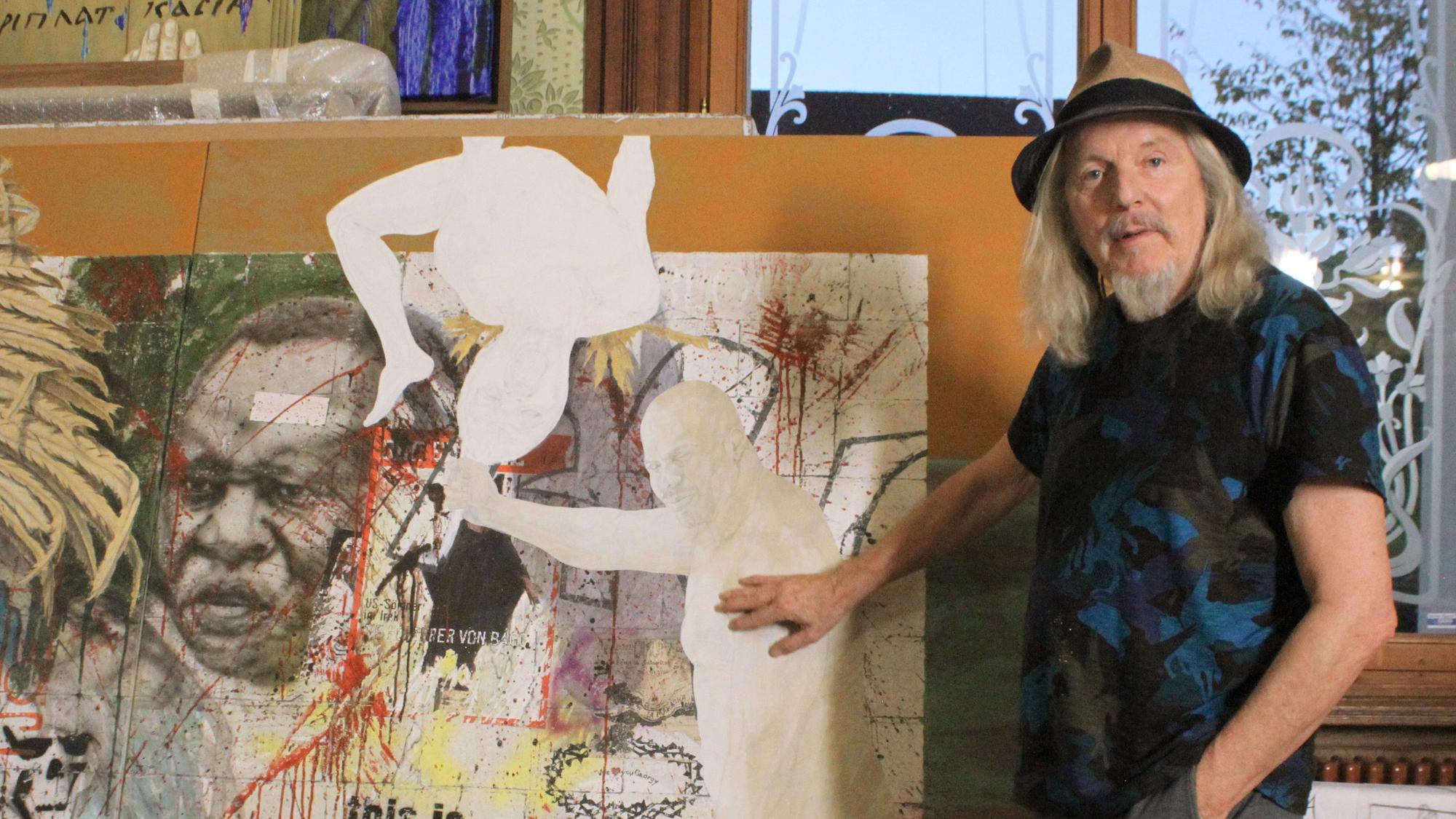 Der Maler und frühere Kunstfälscher Wolfgang Beltracchi in seinem Atelier.
