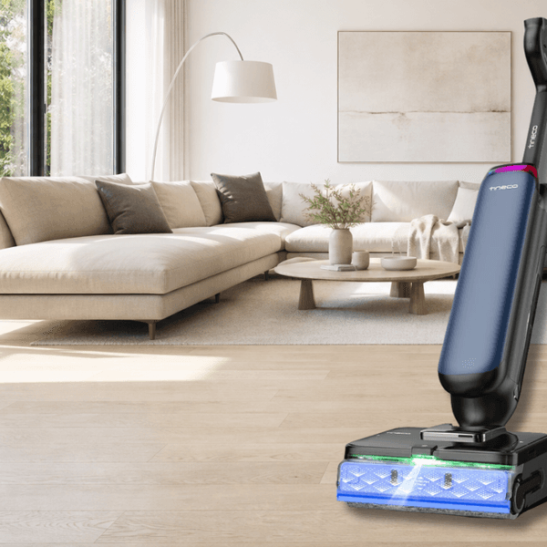 Tineco Saugwischer als Lifestyle Bild und Produktbild aus Test.