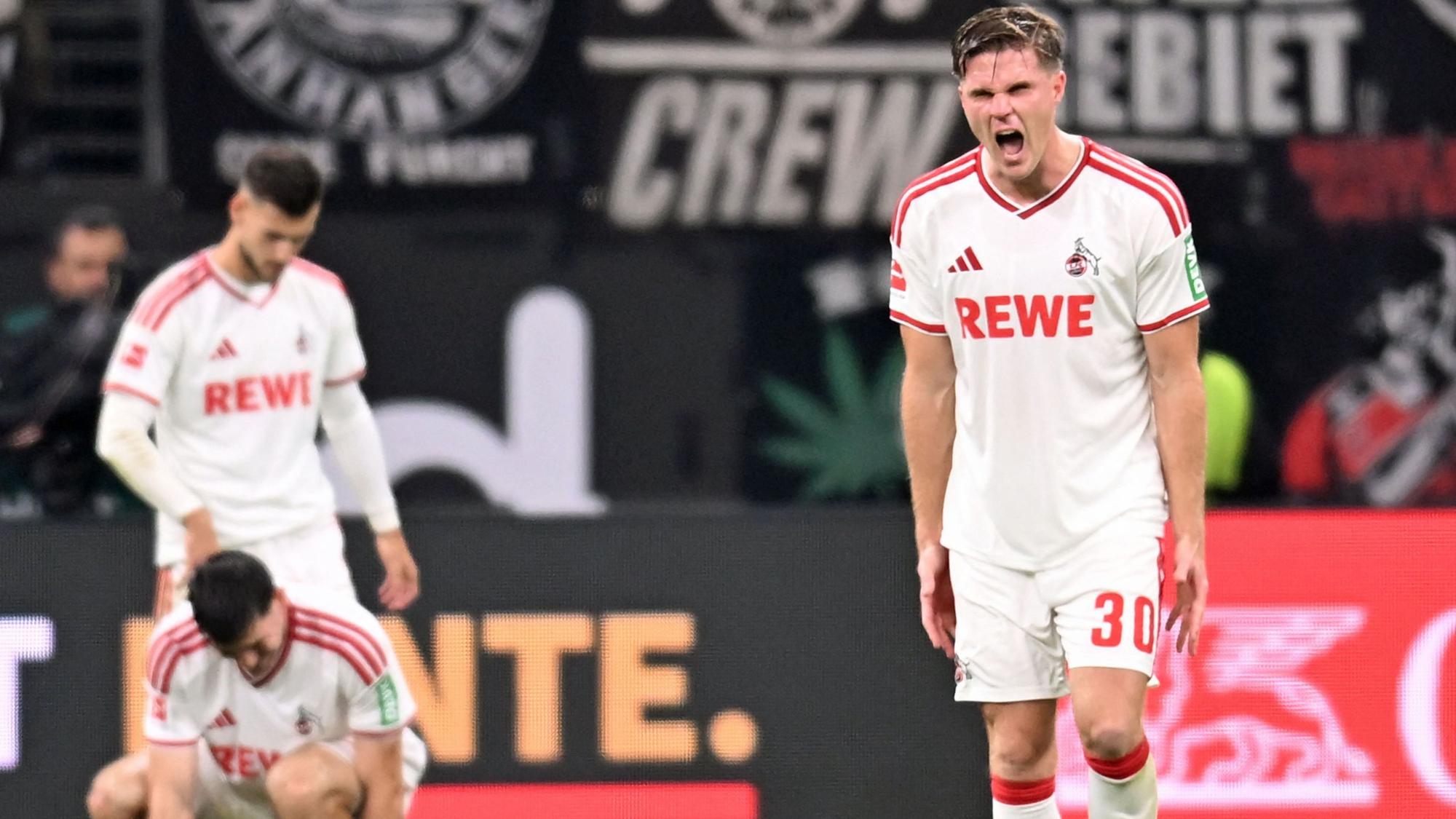 Marius Bülter erlebte einen unglücklichen Abend mit dem 1. FC Köln in Frankfurt.